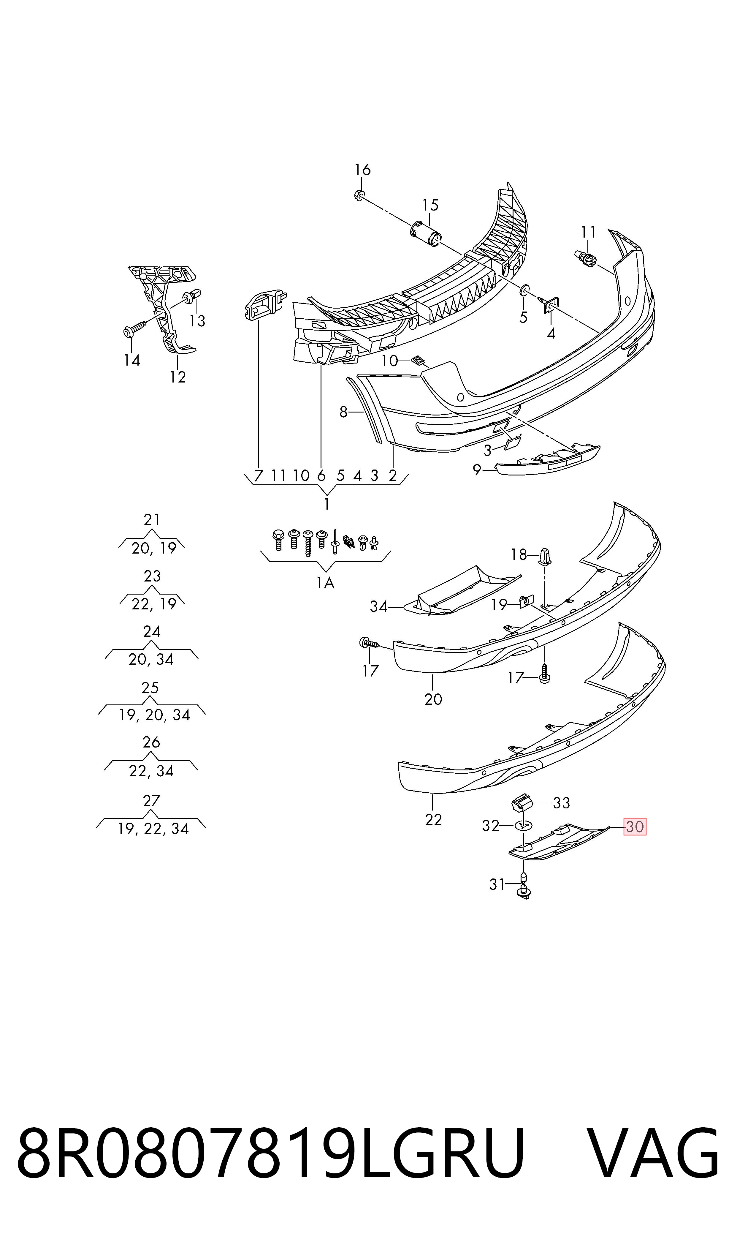 8R0807819LGRU VAG 