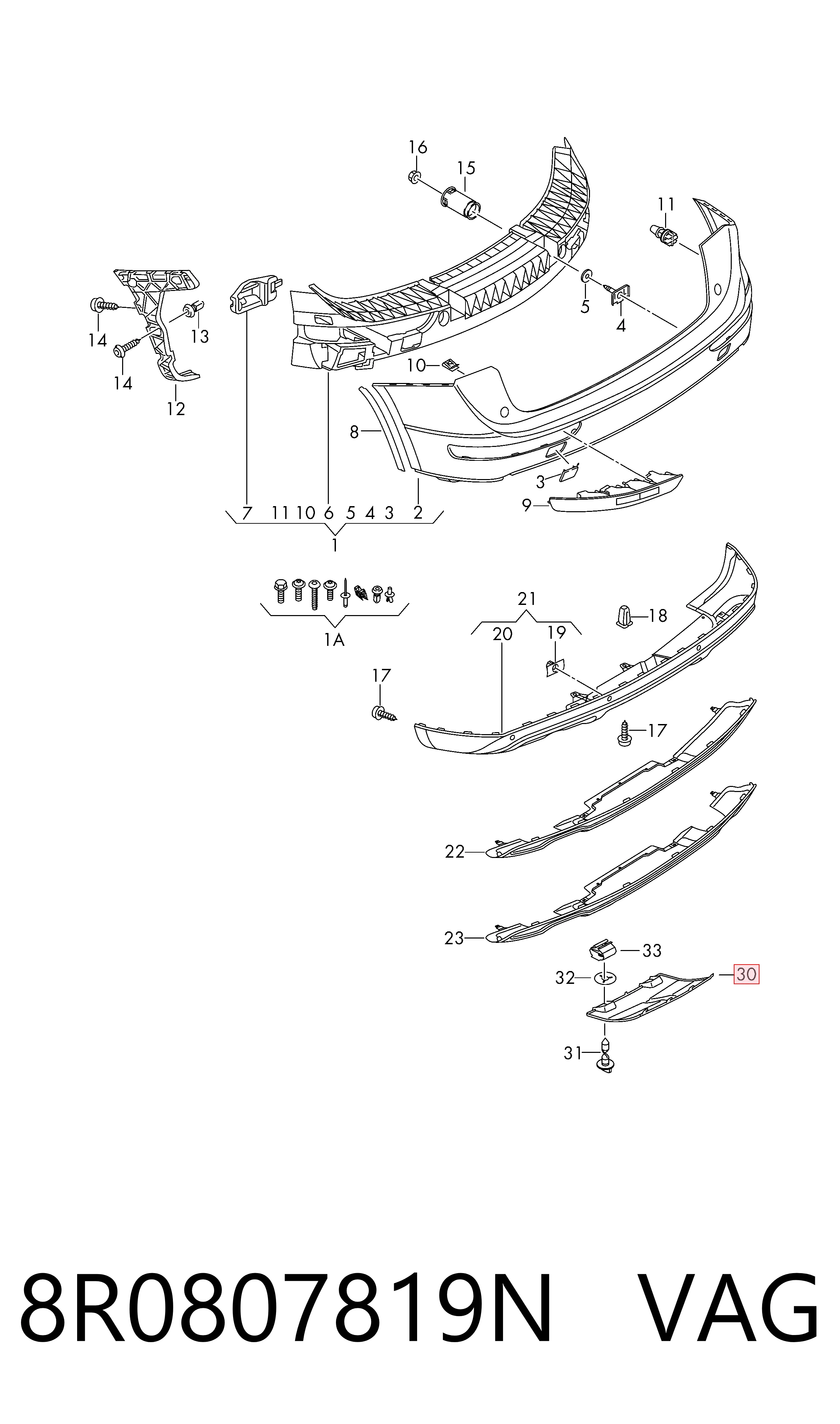  VAG 8R0807819N ціна, від 932.77 USD