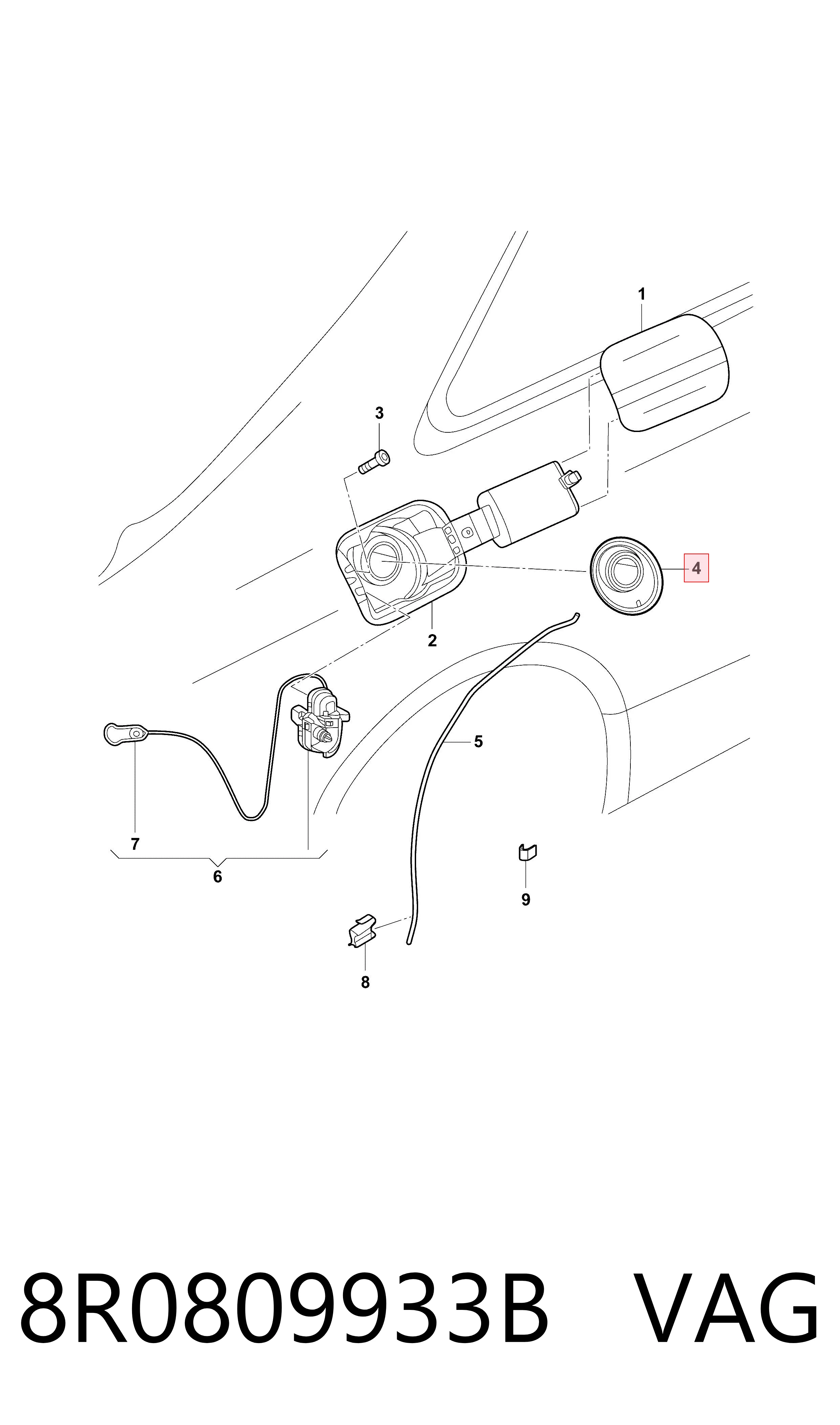  VAG 8R0809933B ціна, від 1.90 USD