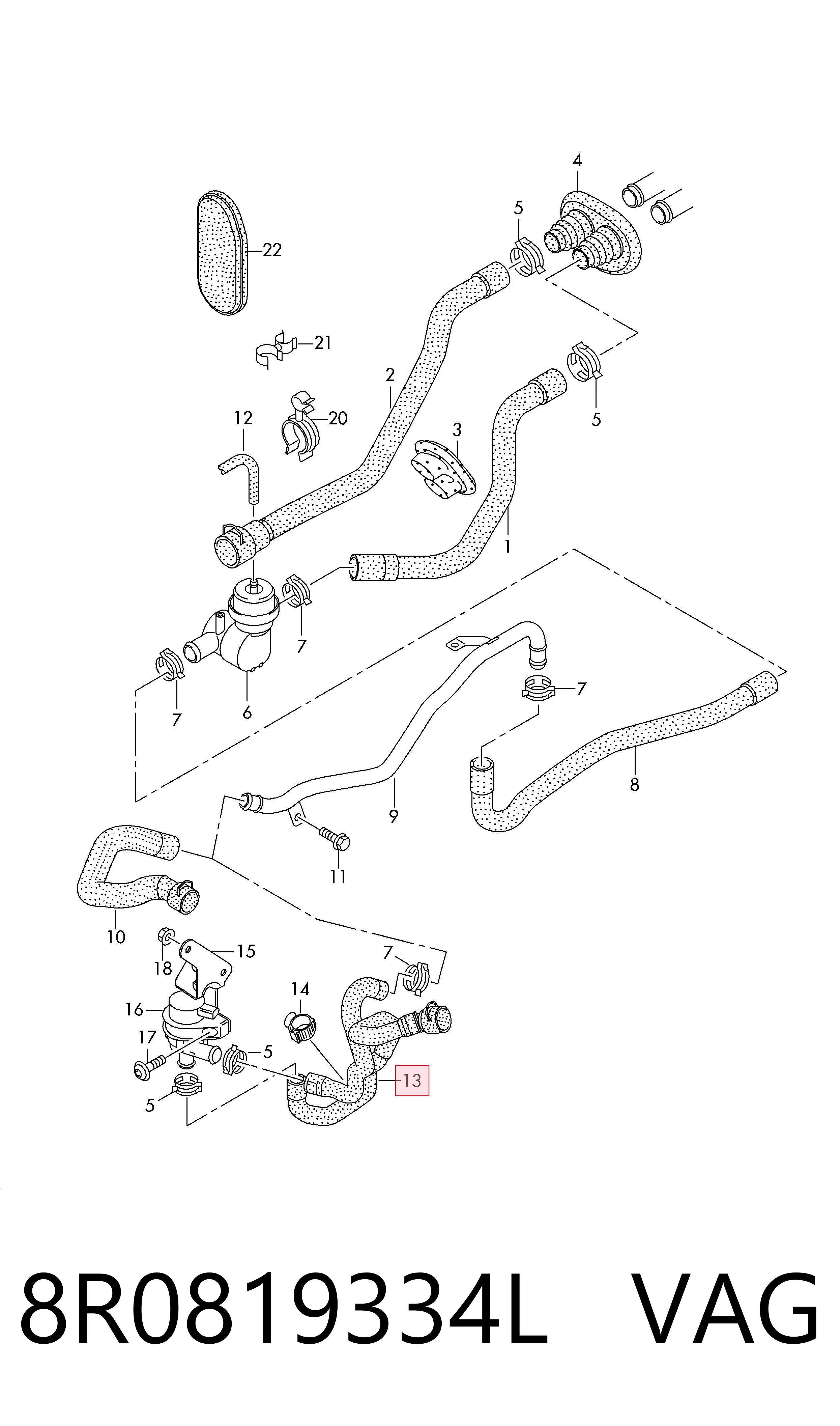  VAG 8R0819334L ціна, від 14.33 USD