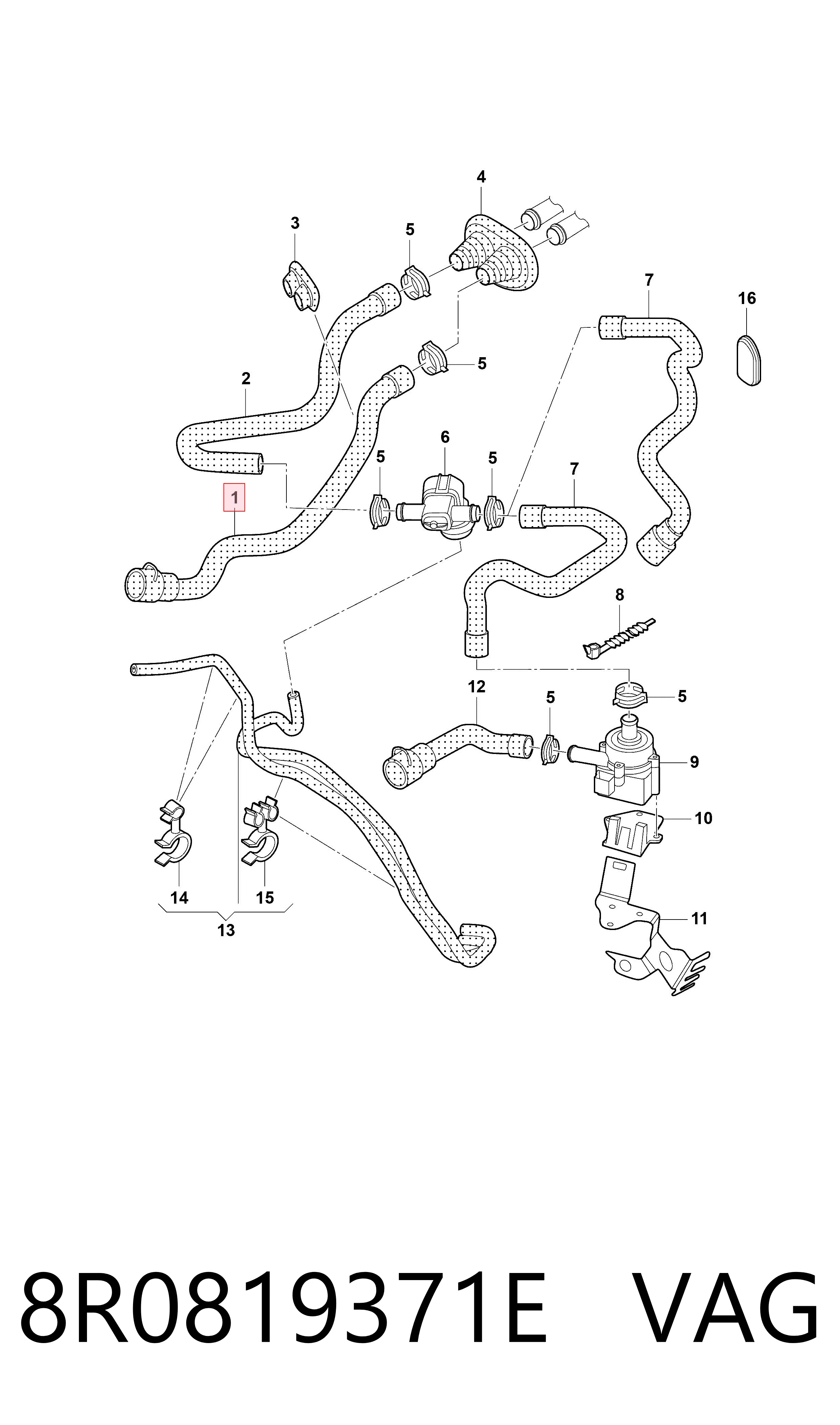  VAG 8R0819371E ціна, від 34.77 USD