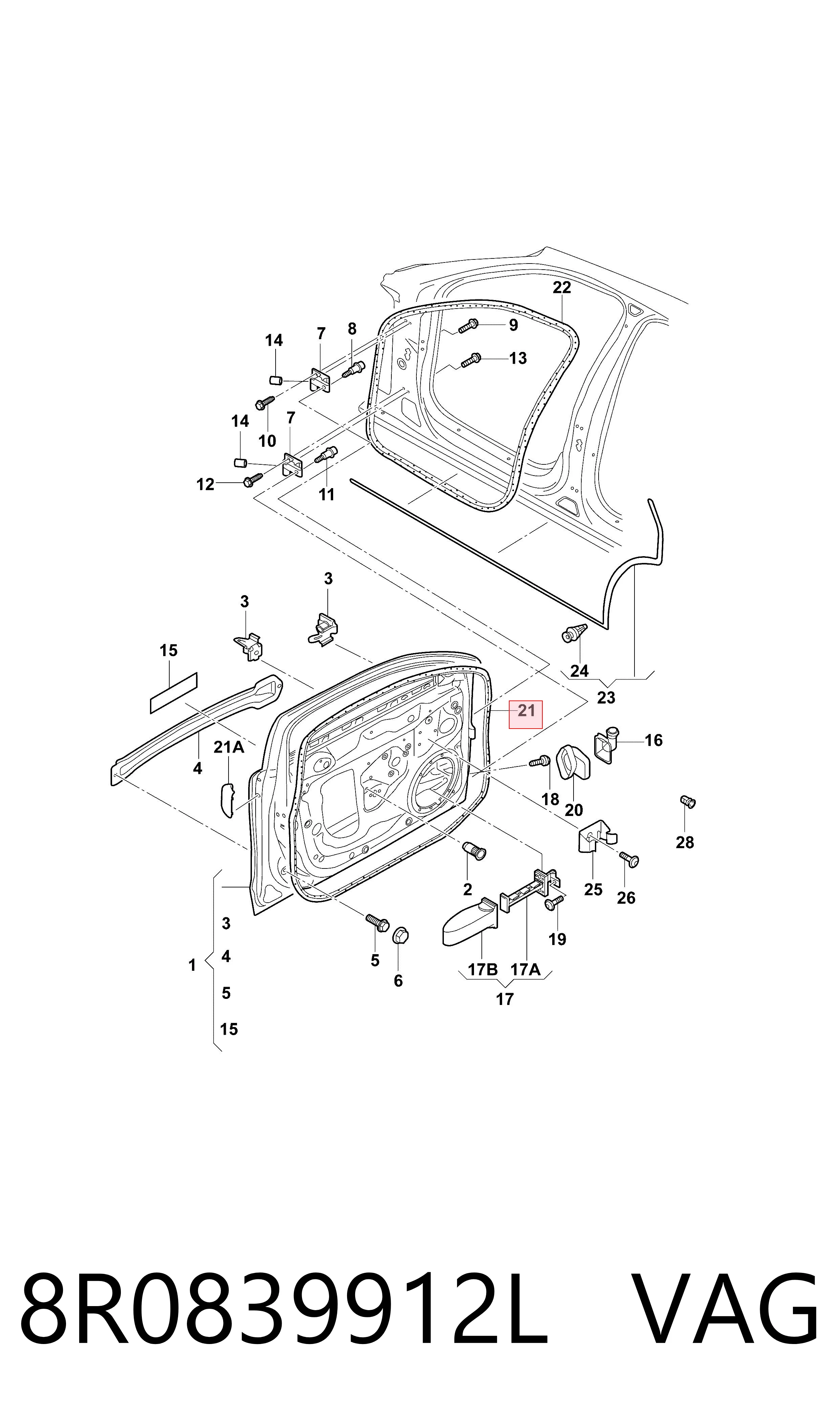  VAG 8R0839912L ціна, від 22.80 USD