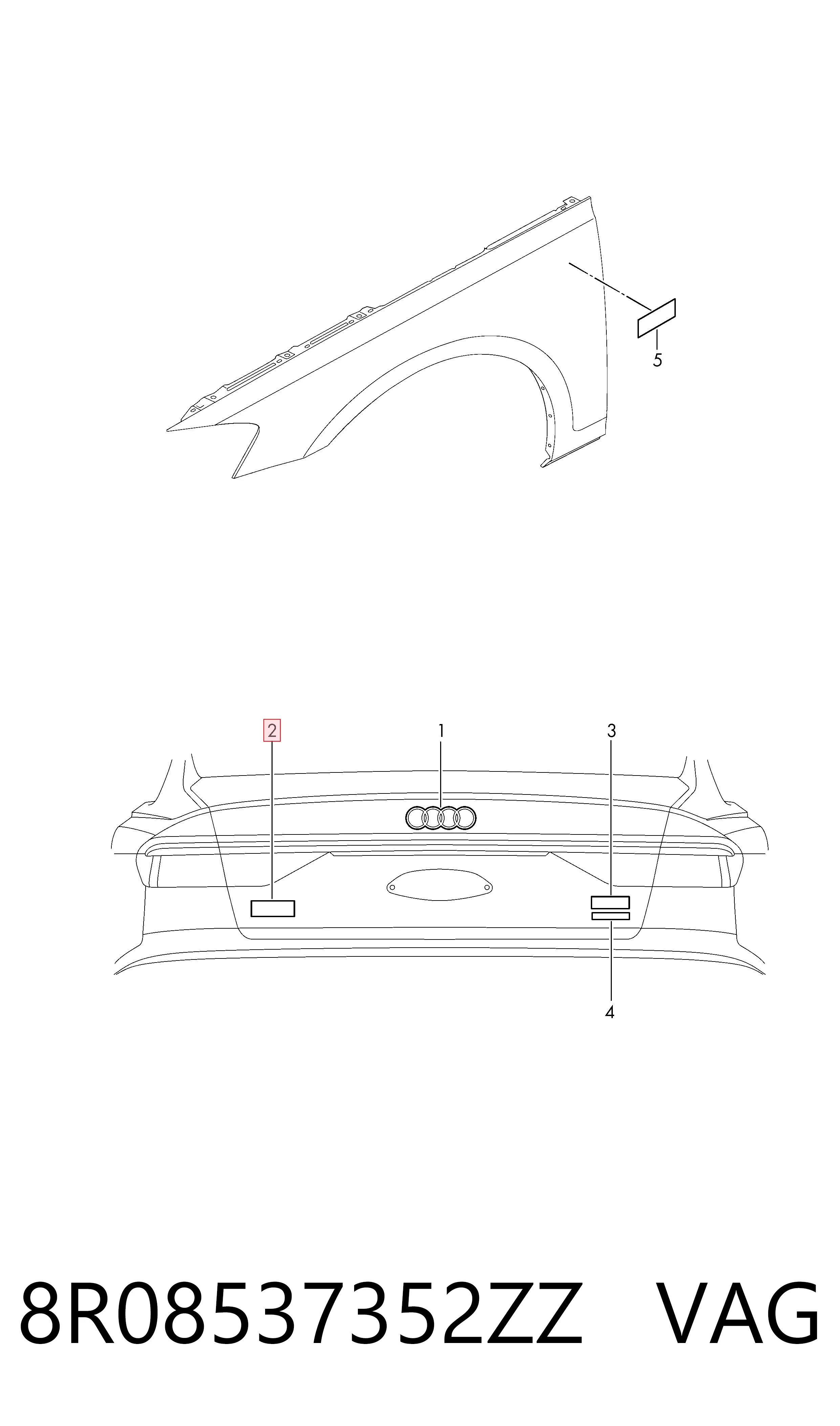  VAG 8R08537352ZZ ціна, від 9.97 USD