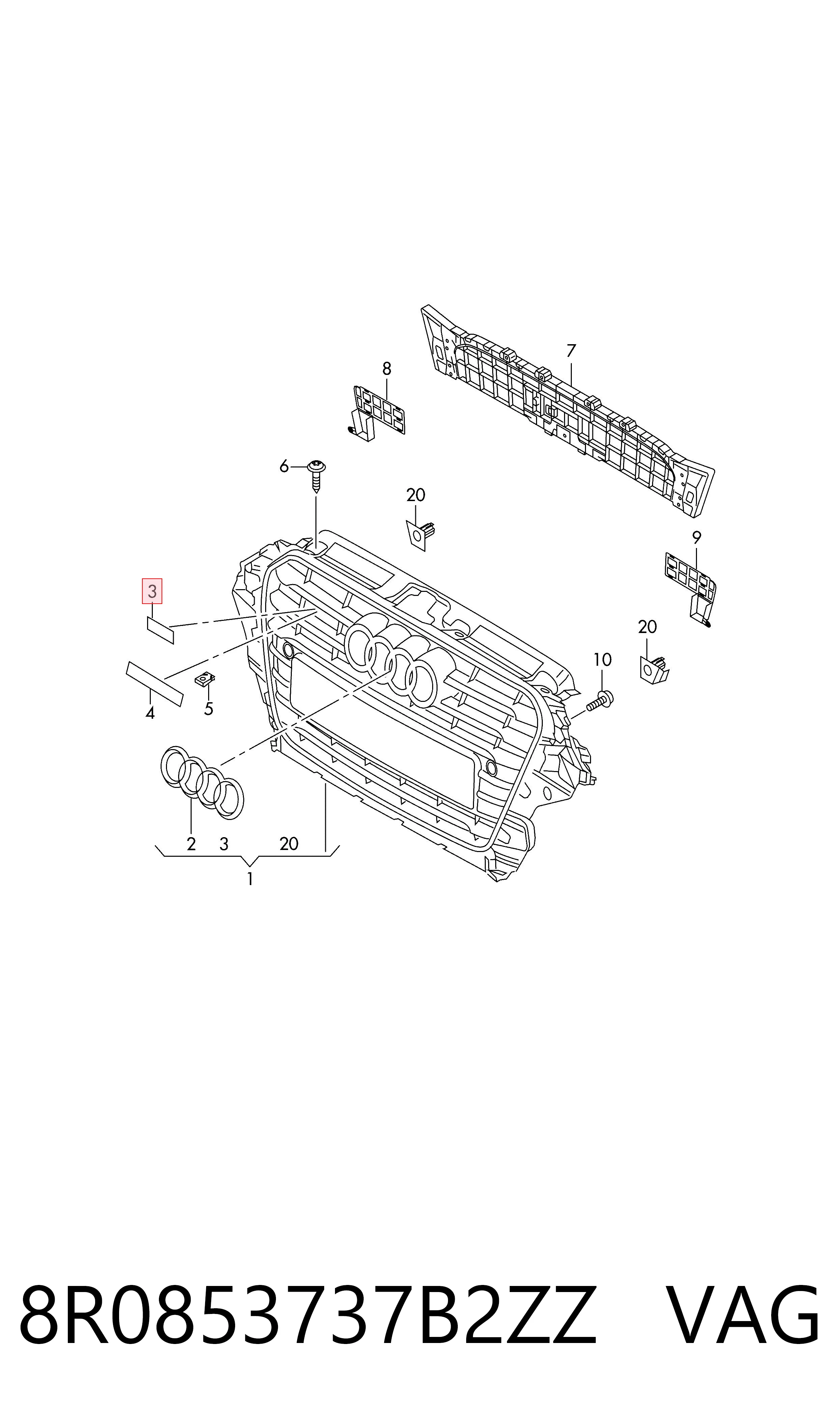  VAG 8R0853737B2ZZ ціна, від 25.14 USD