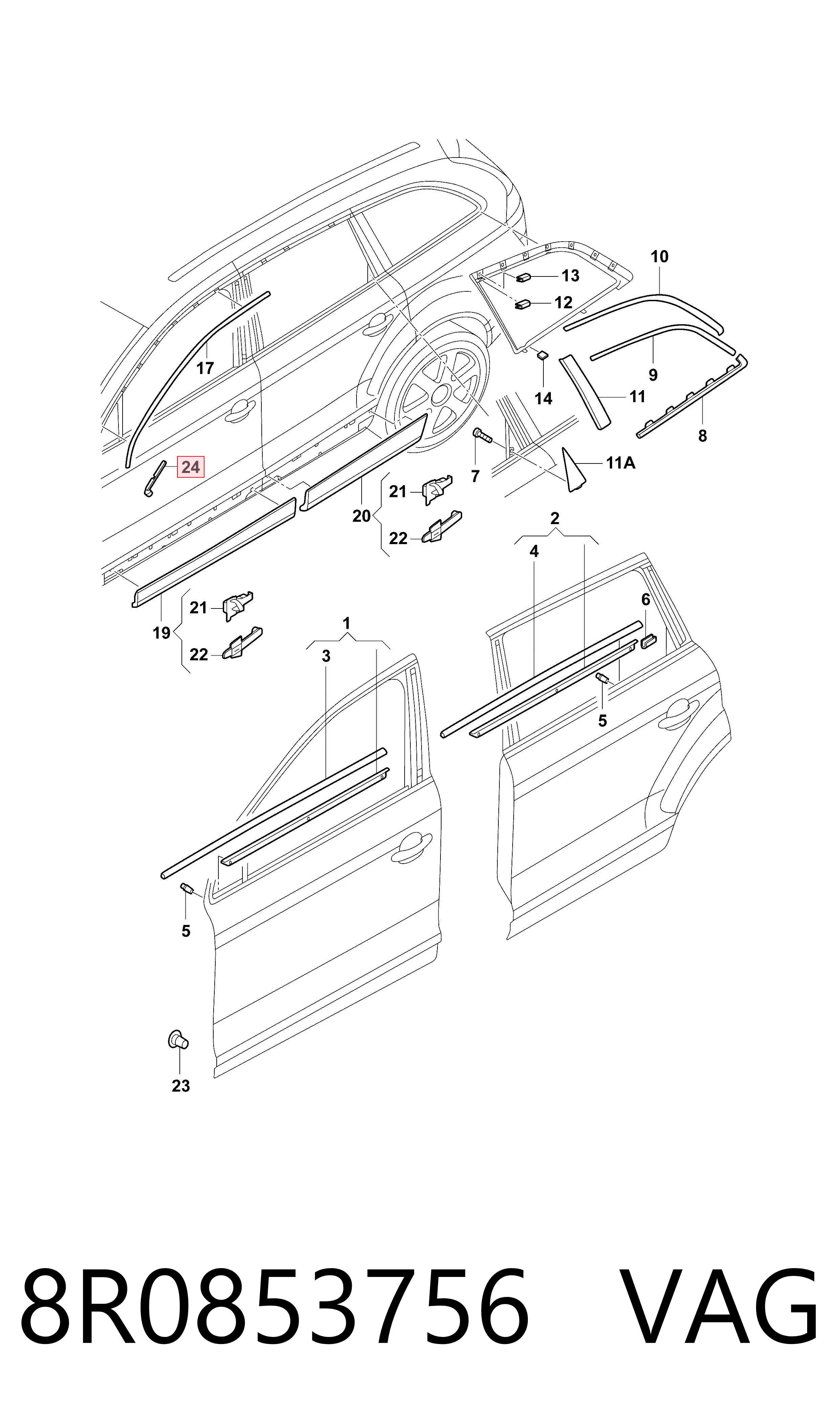  VAG 8R0853756 ціна, від 2.17 USD