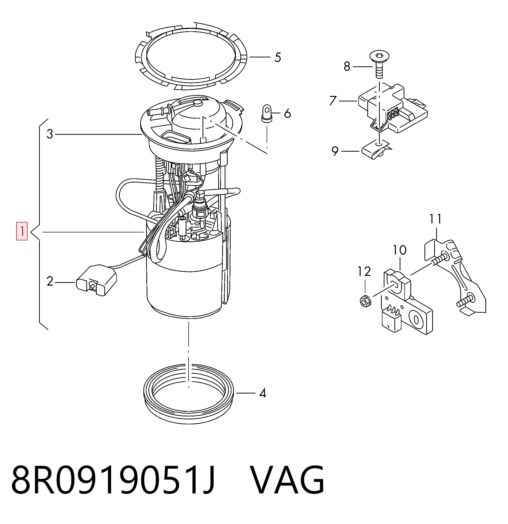 8R0919051J VAG Електробензонасос