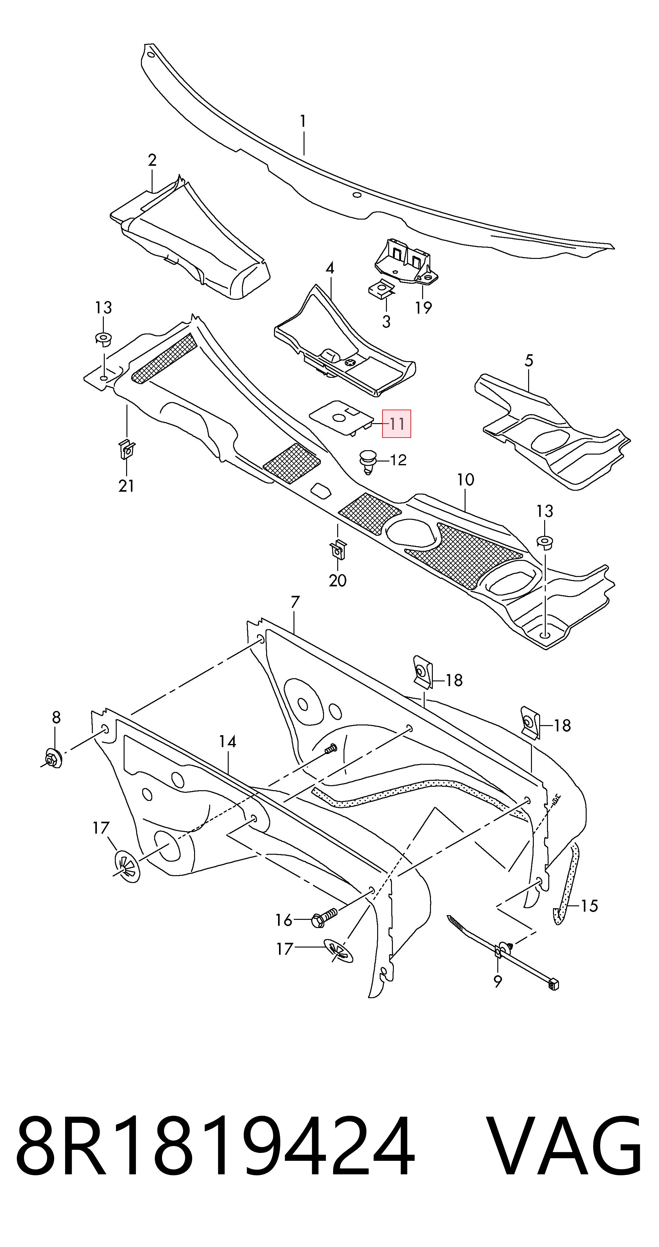  VAG 8R1819424 ціна, від 6.32 USD
