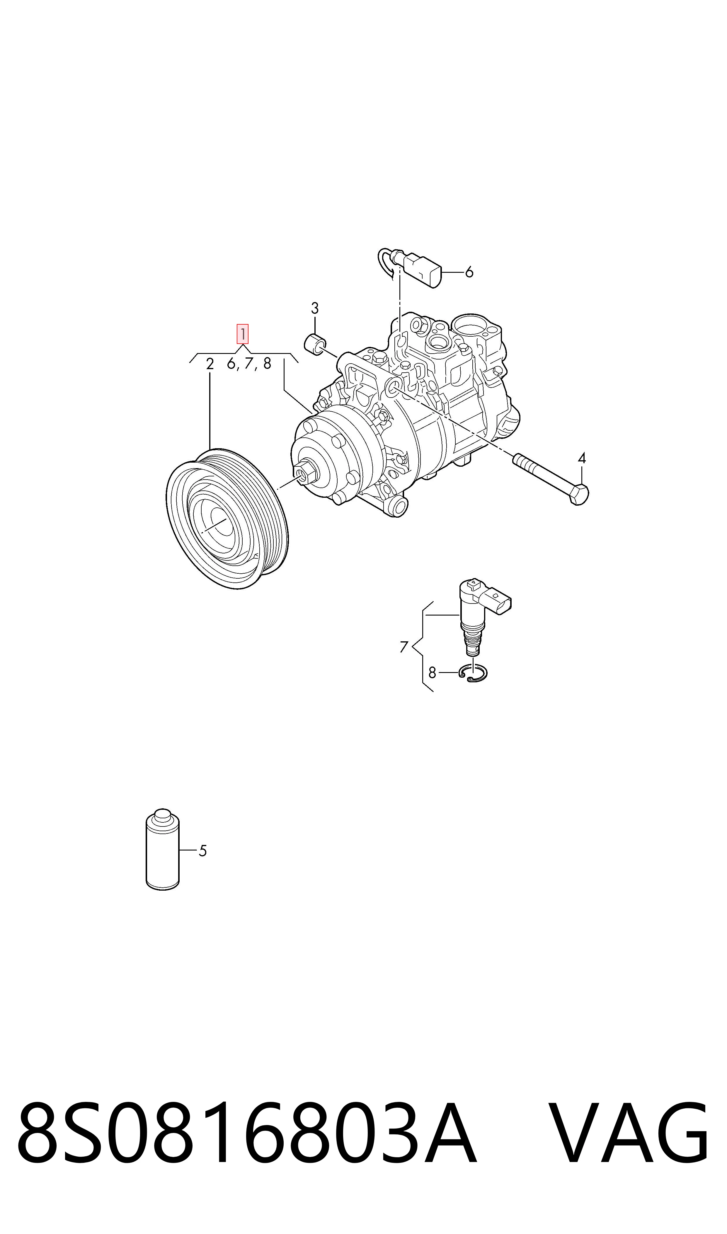 8S0816803A VAG Компресор холодоагенту