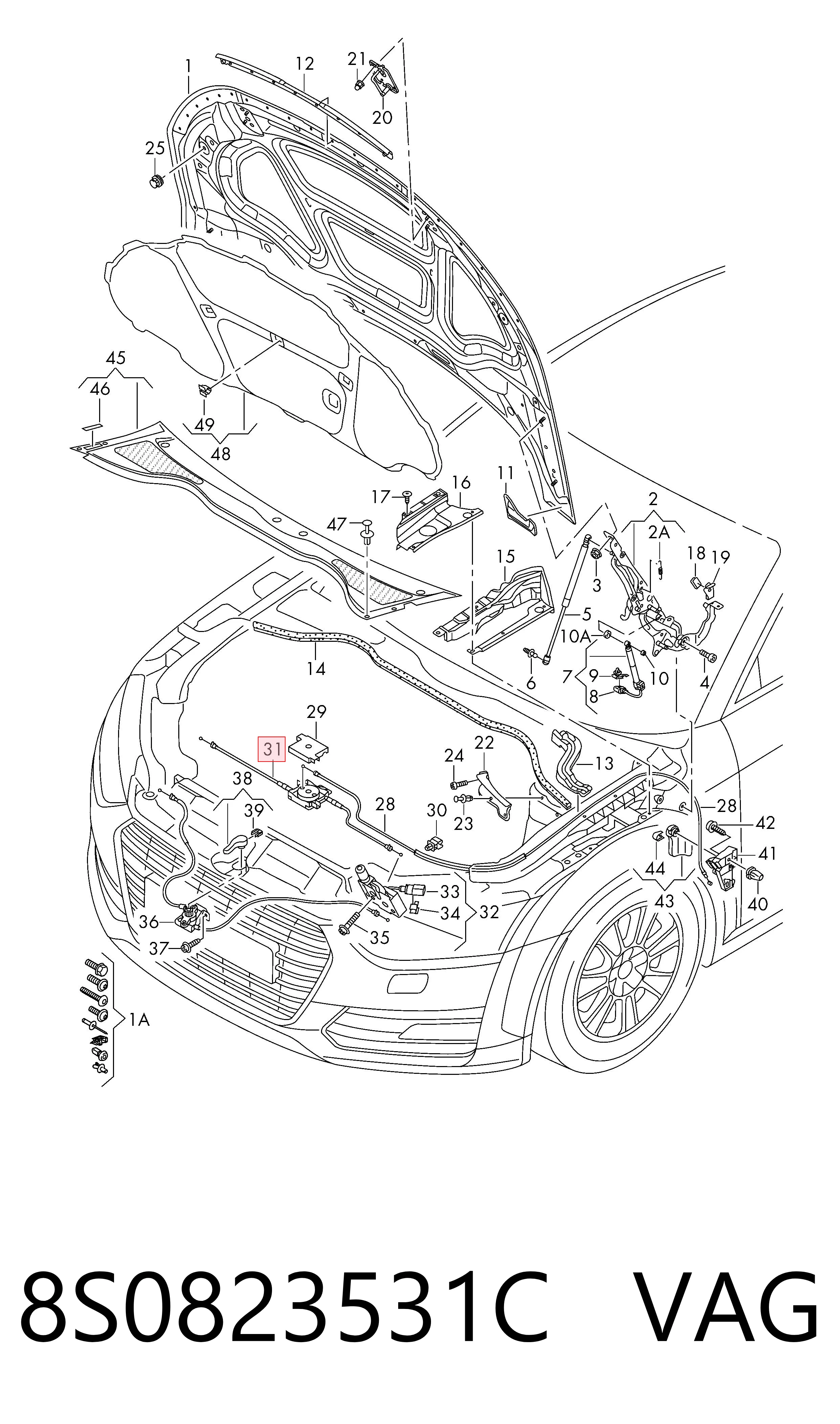  VAG 8S0823531C ціна, від 31.11 USD