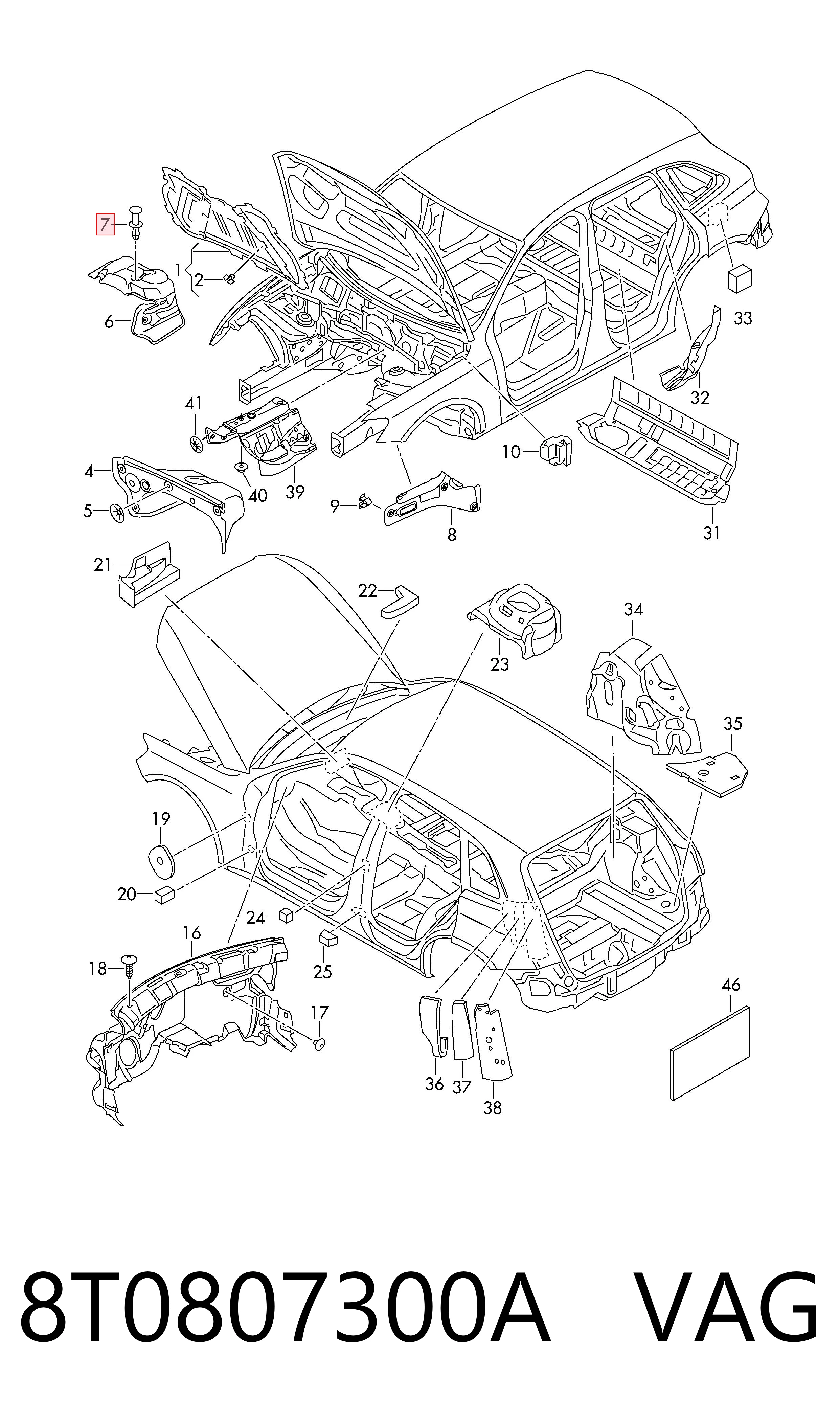  VAG 8T0807300A ціна, від 0.31 USD