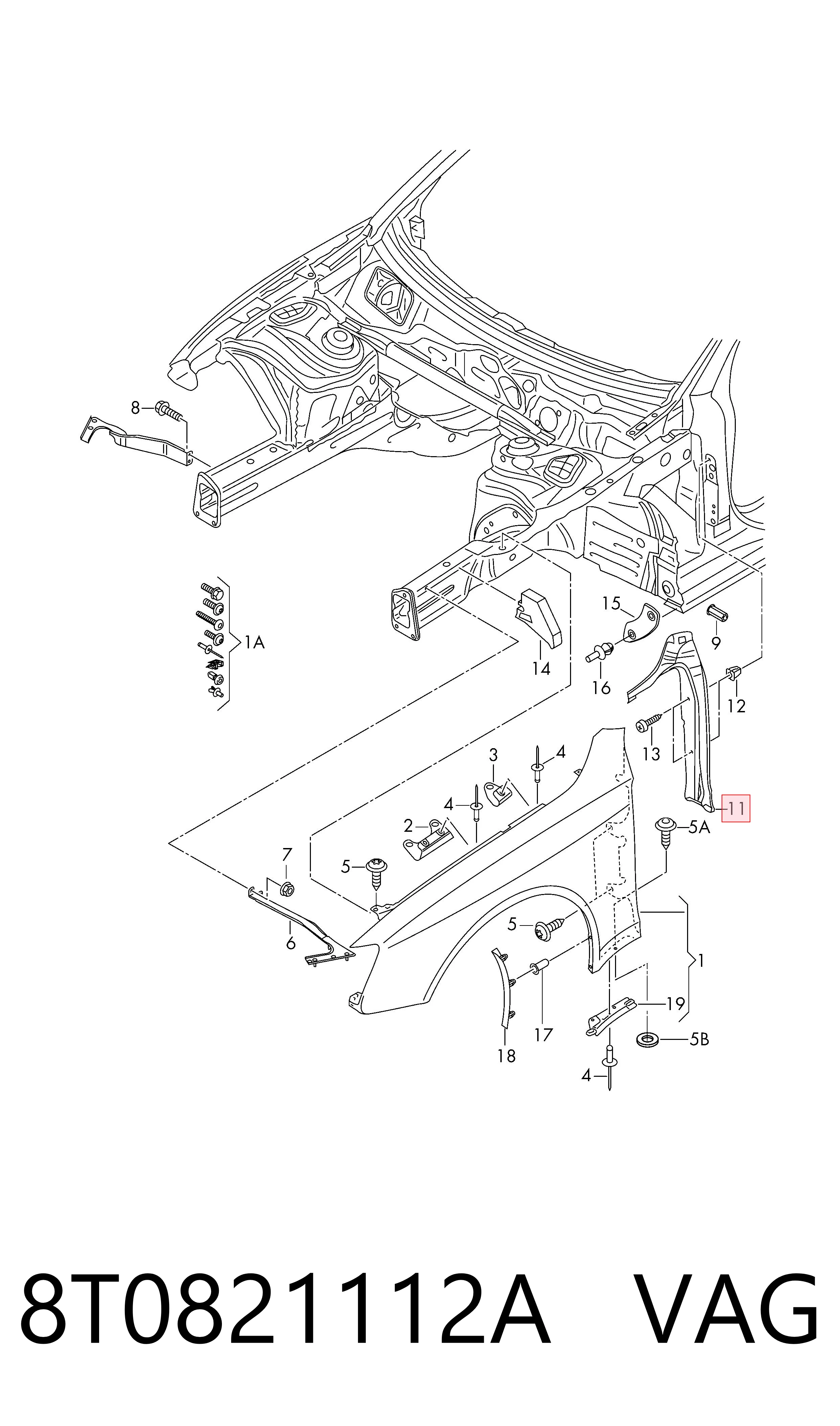  VAG 8T0821112A ціна, від 8.87 USD