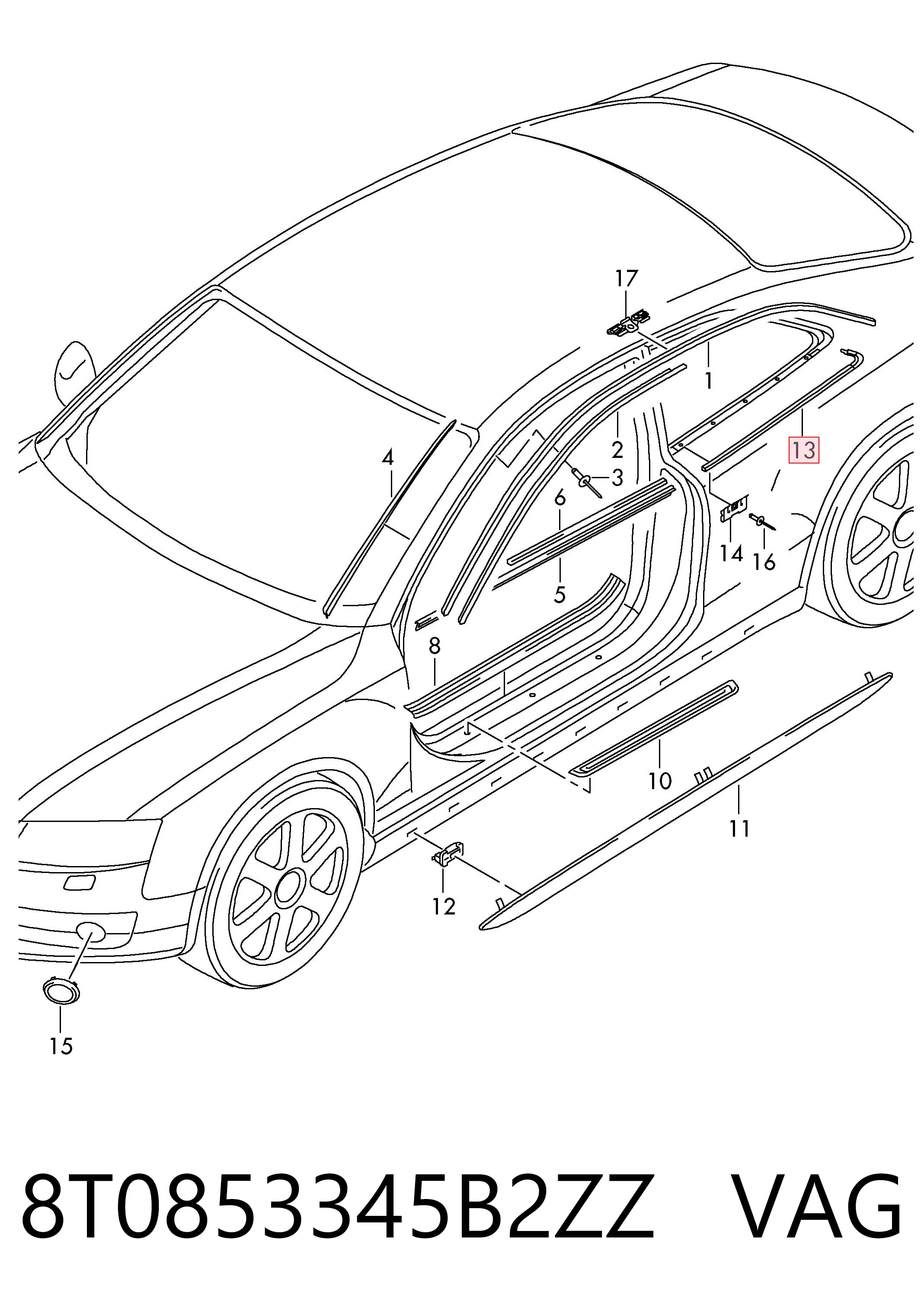  VAG 8T0853345B2ZZ ціна, від 8.29 USD