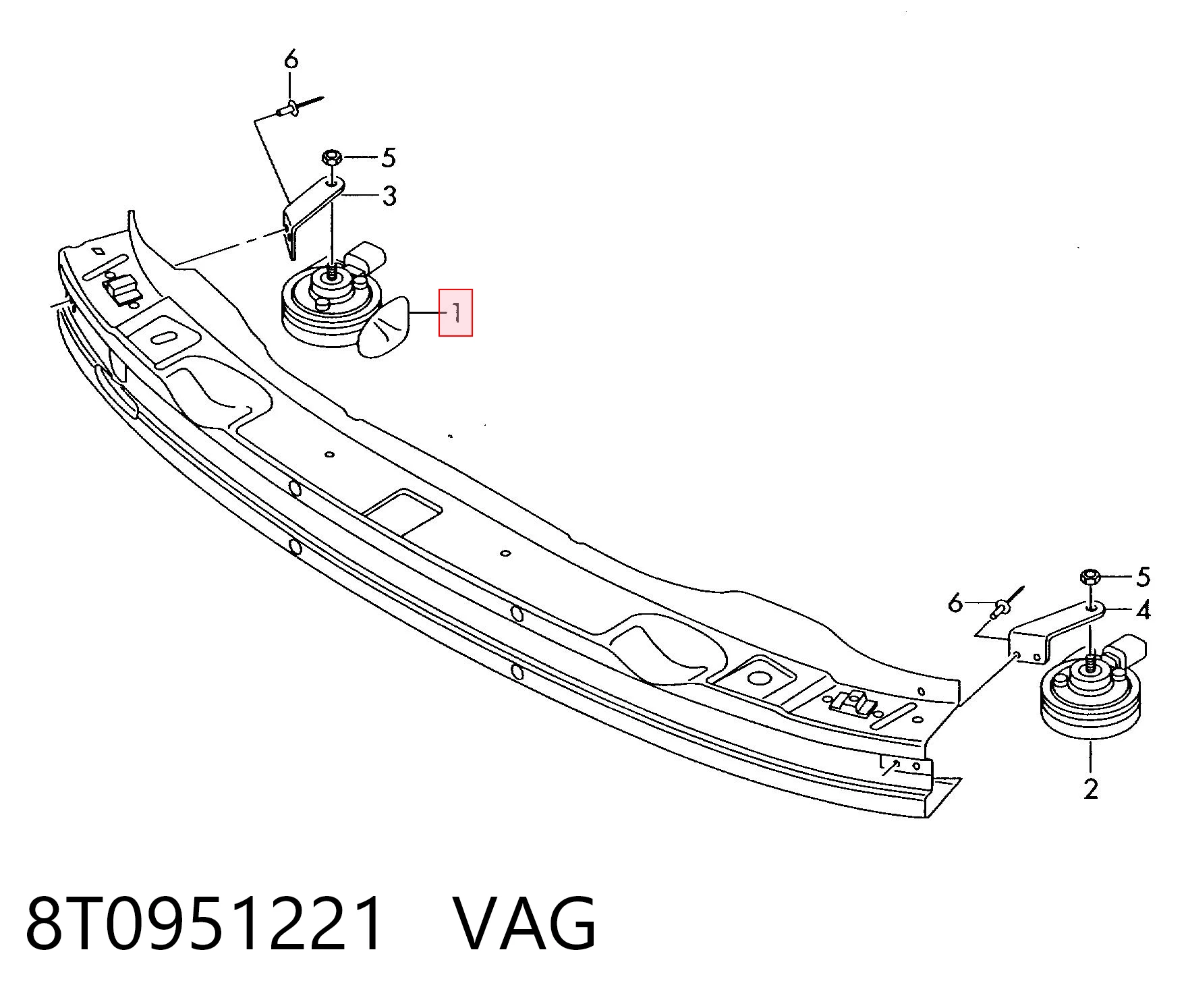 8T0951221 VAG Сигнали звукові