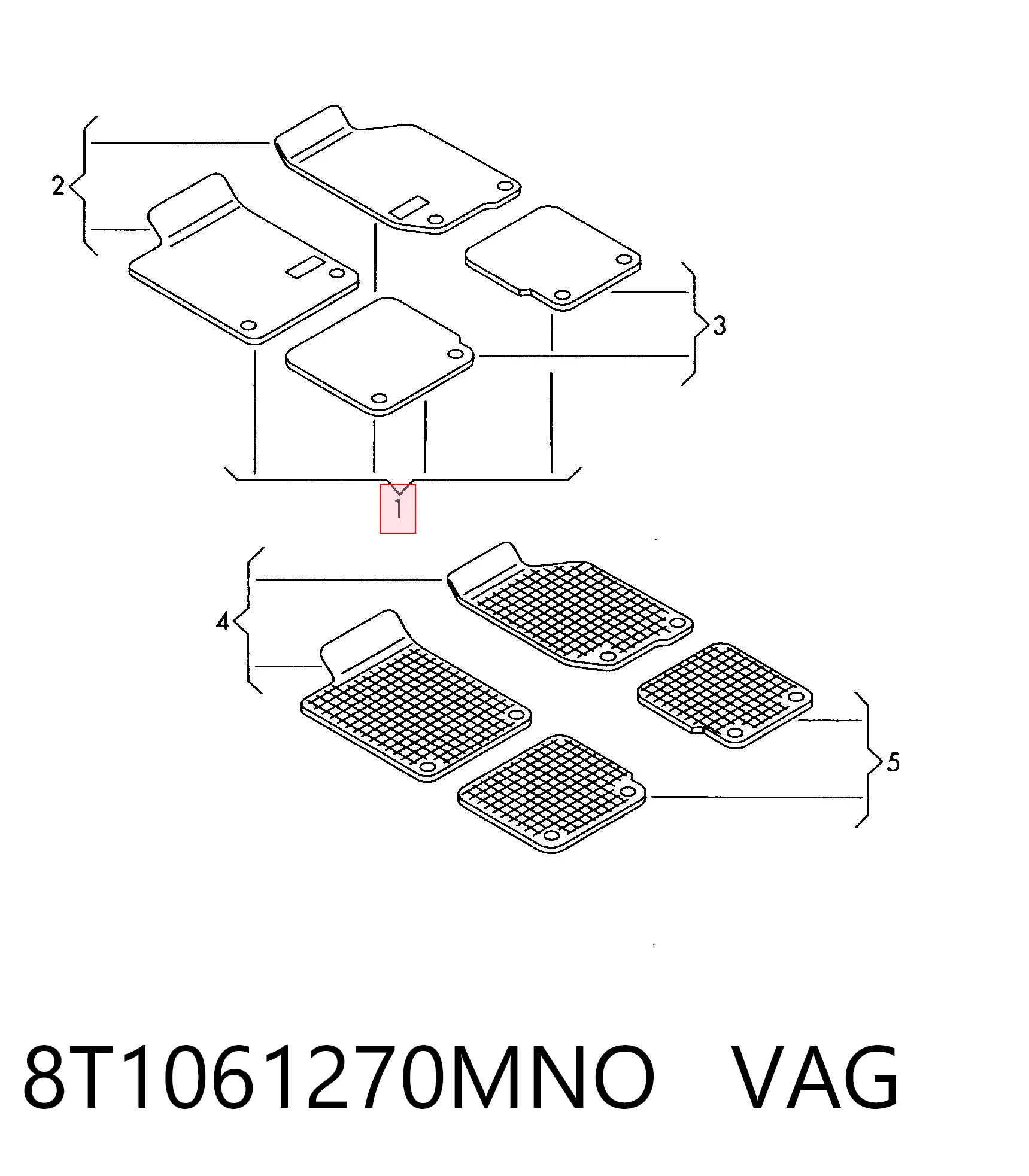 8T1061270MNO VAG Килими салону