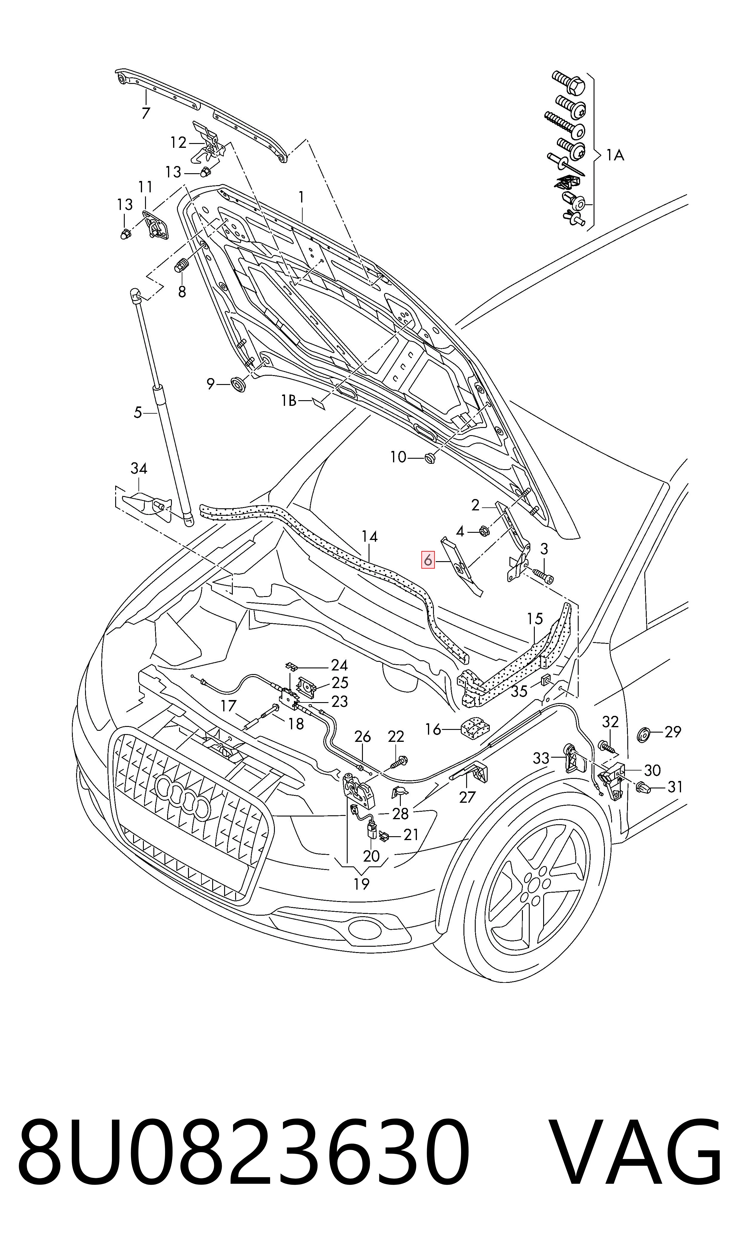  VAG 8U0823630 ціна, від 1.90 USD