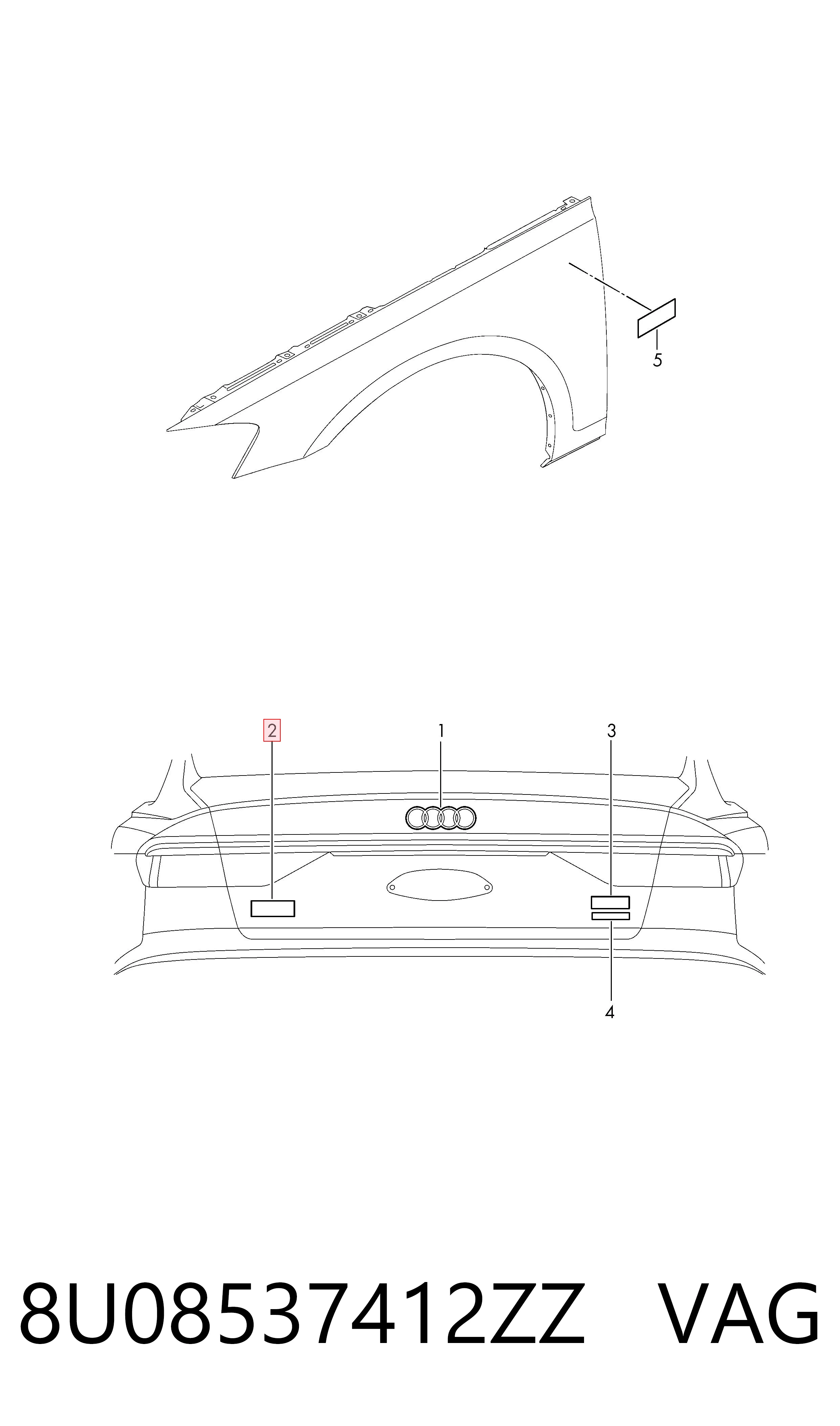  VAG 8U08537412ZZ ціна, від 7.60 USD