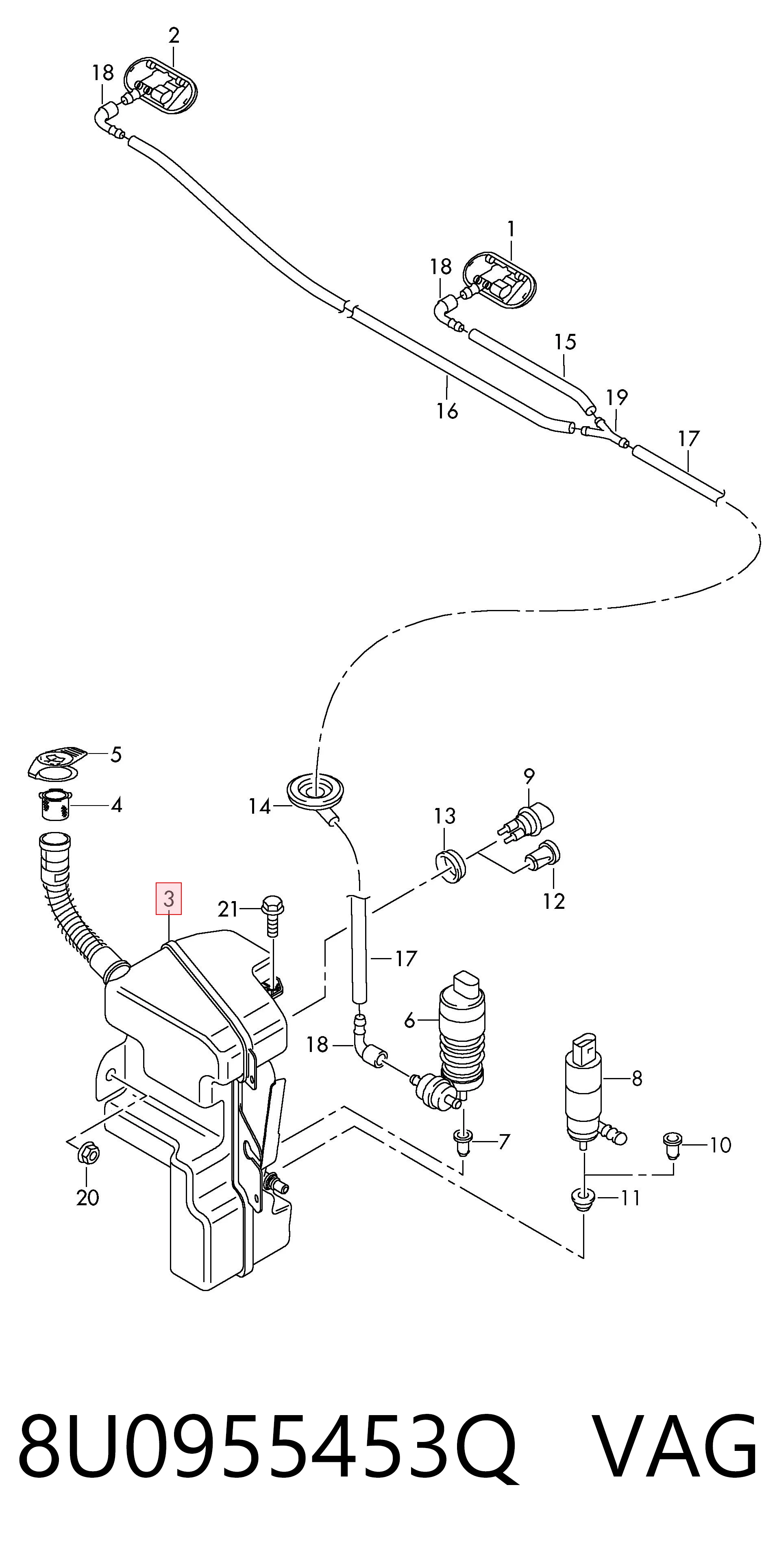 PAD55005A KLARKSONAS Бачок склоомивача