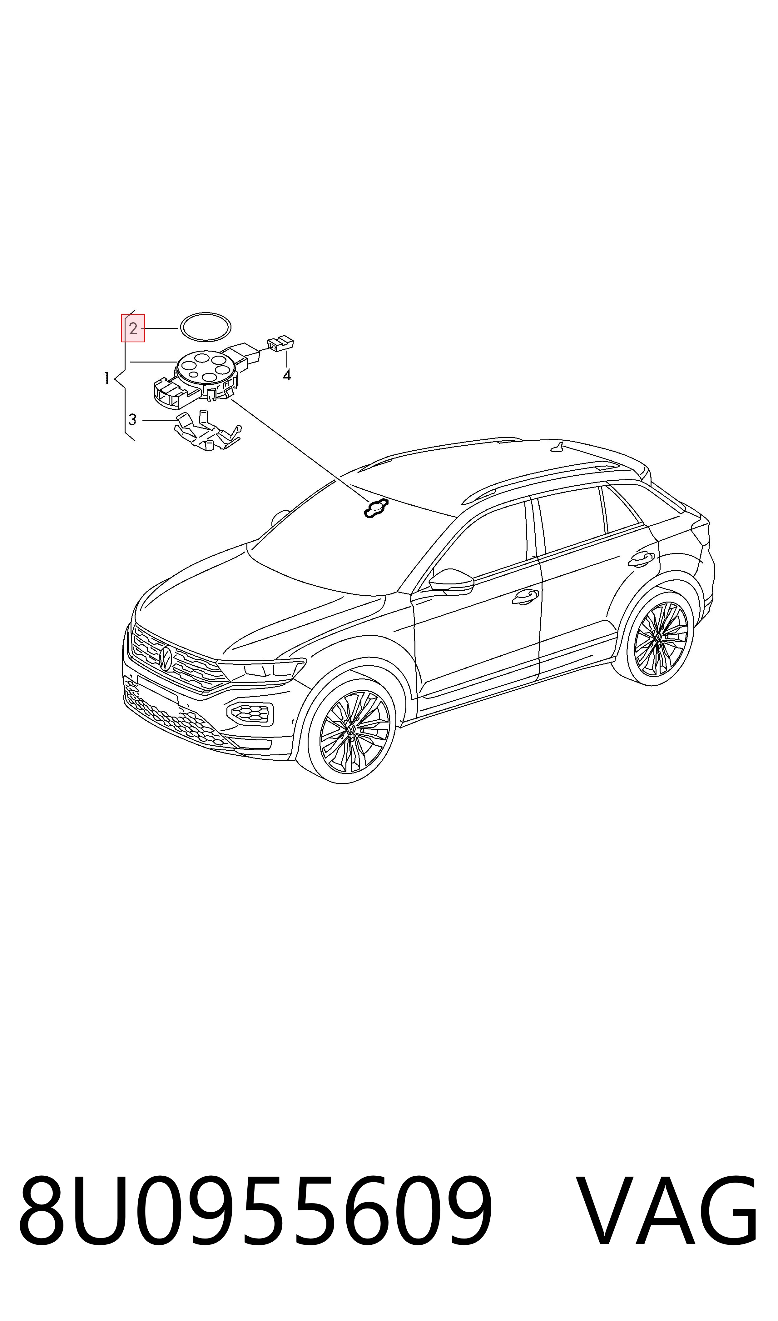 8U0955609 VAG Пластина датчика дощу