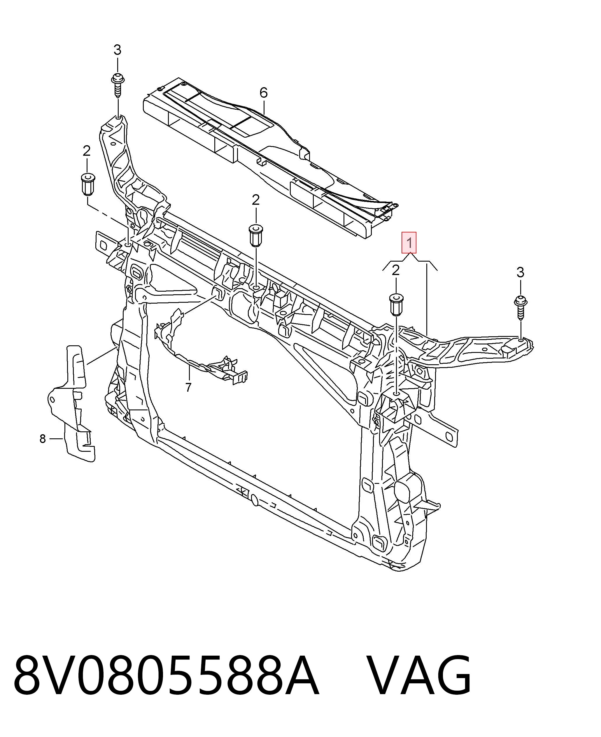 8V0805588A VAG Телевізор