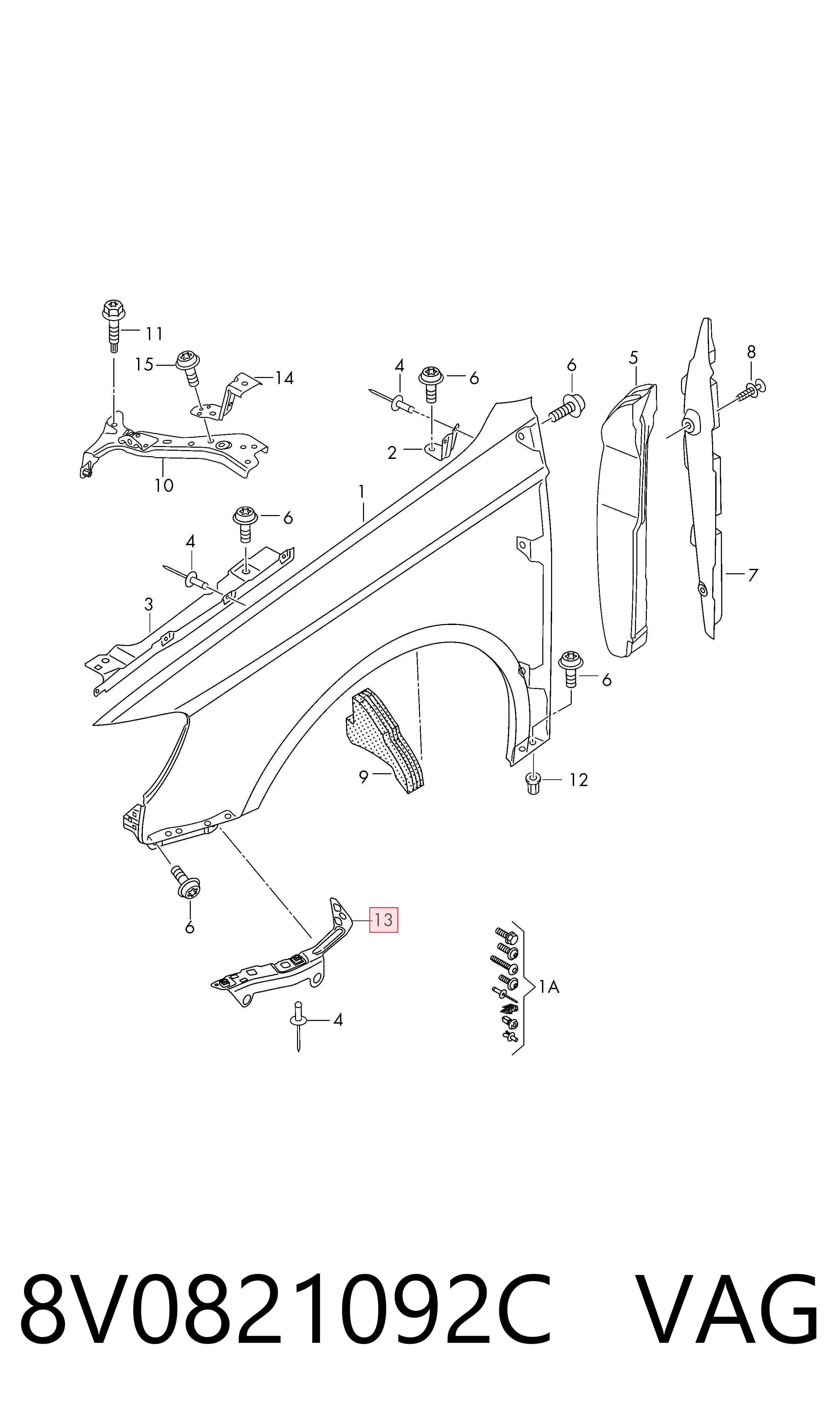  VAG 8V0821092C ціна, від 27.19 USD