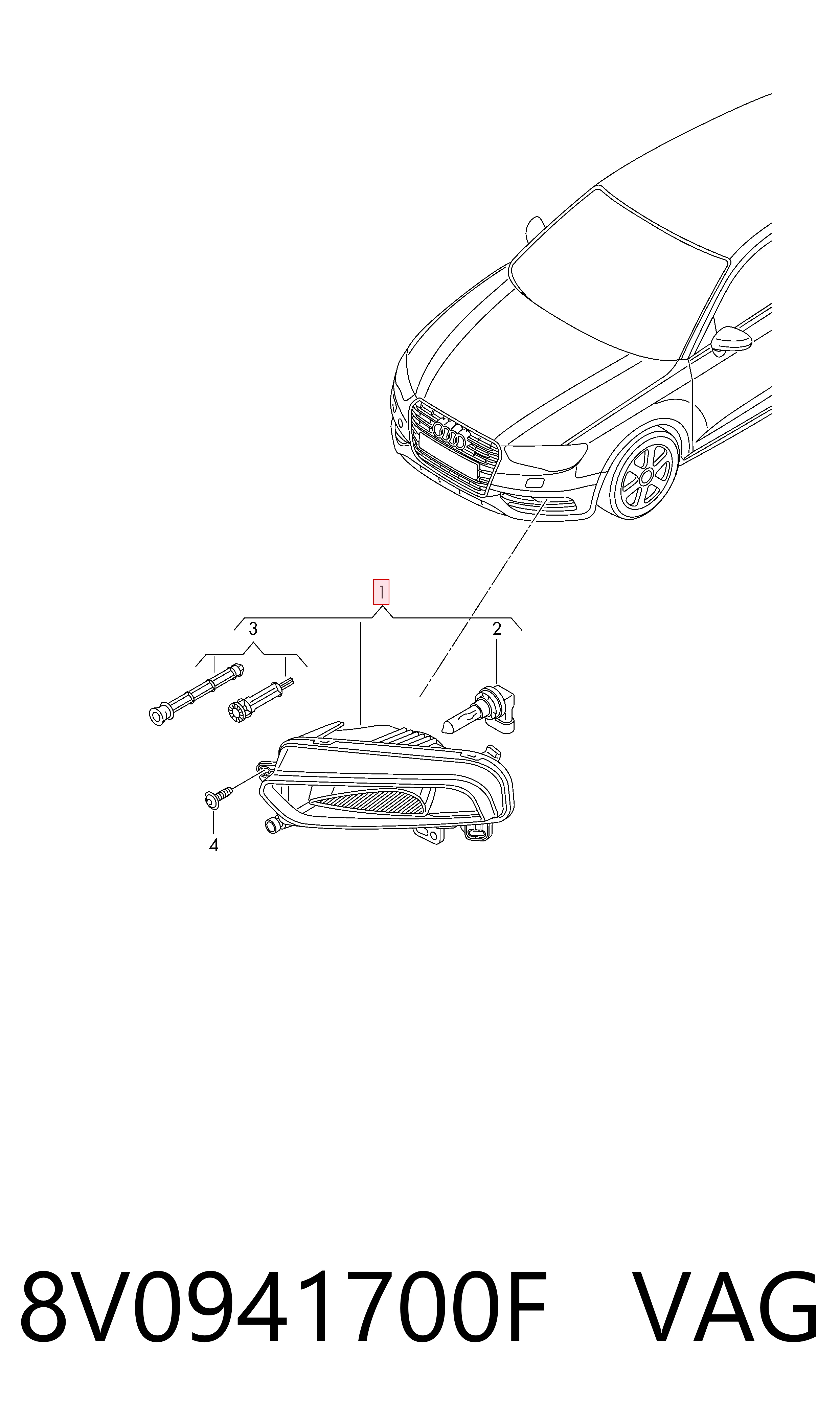 Купити 8V0941700C Diamond/DPA Протитуманка права