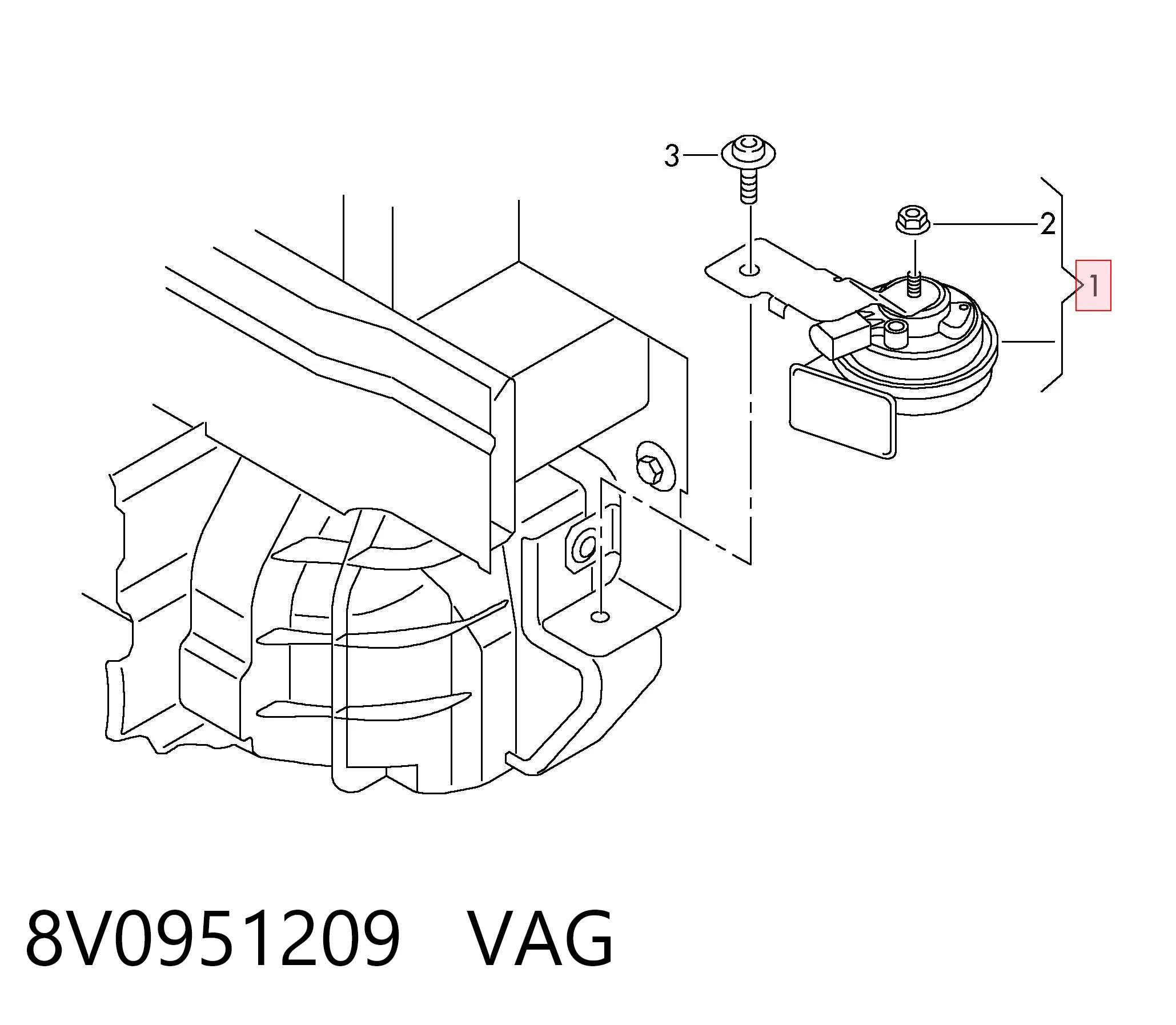 8V0951209 VAG Сигнали звукові