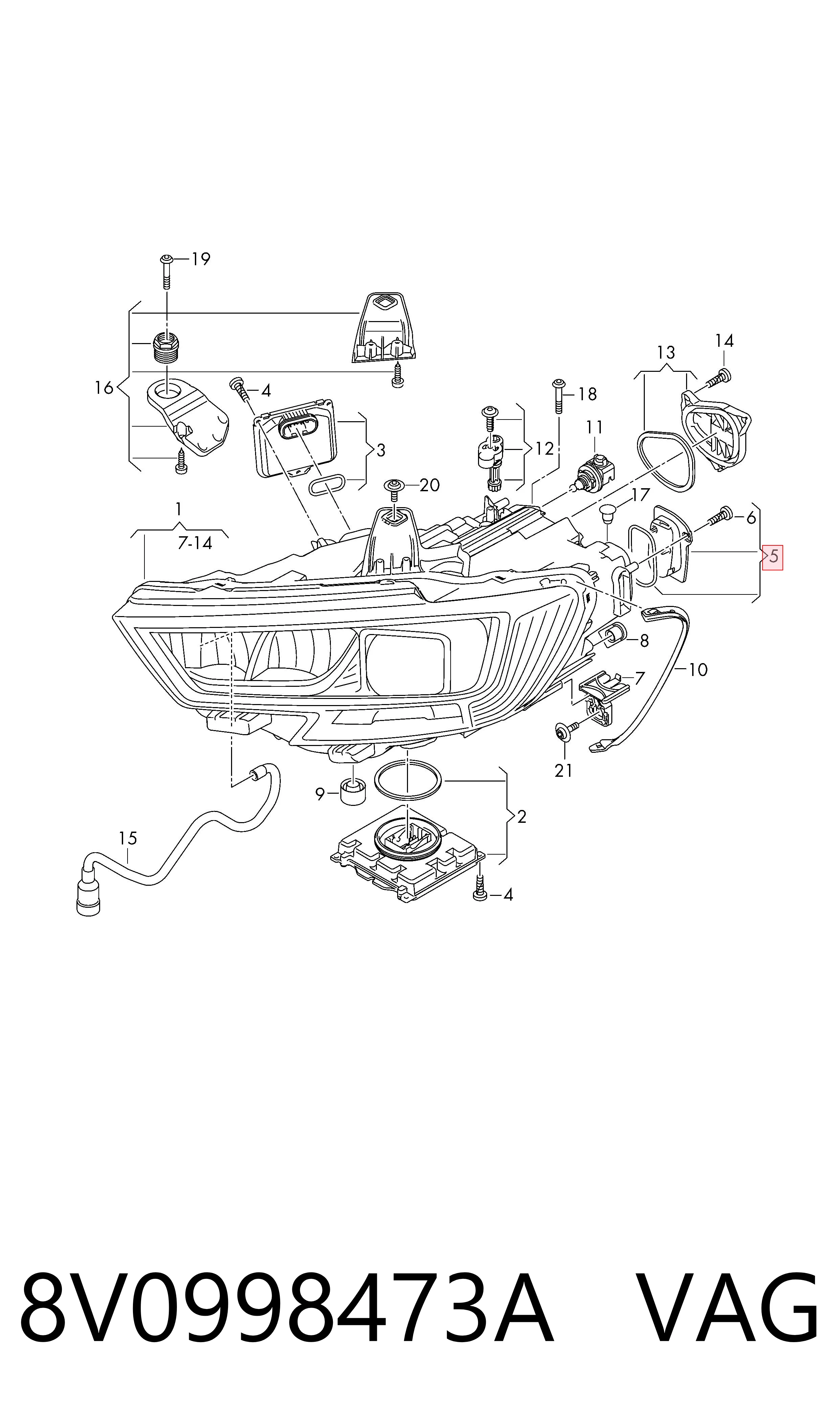  VAG 8V0998473A ціна, від 27.24 USD