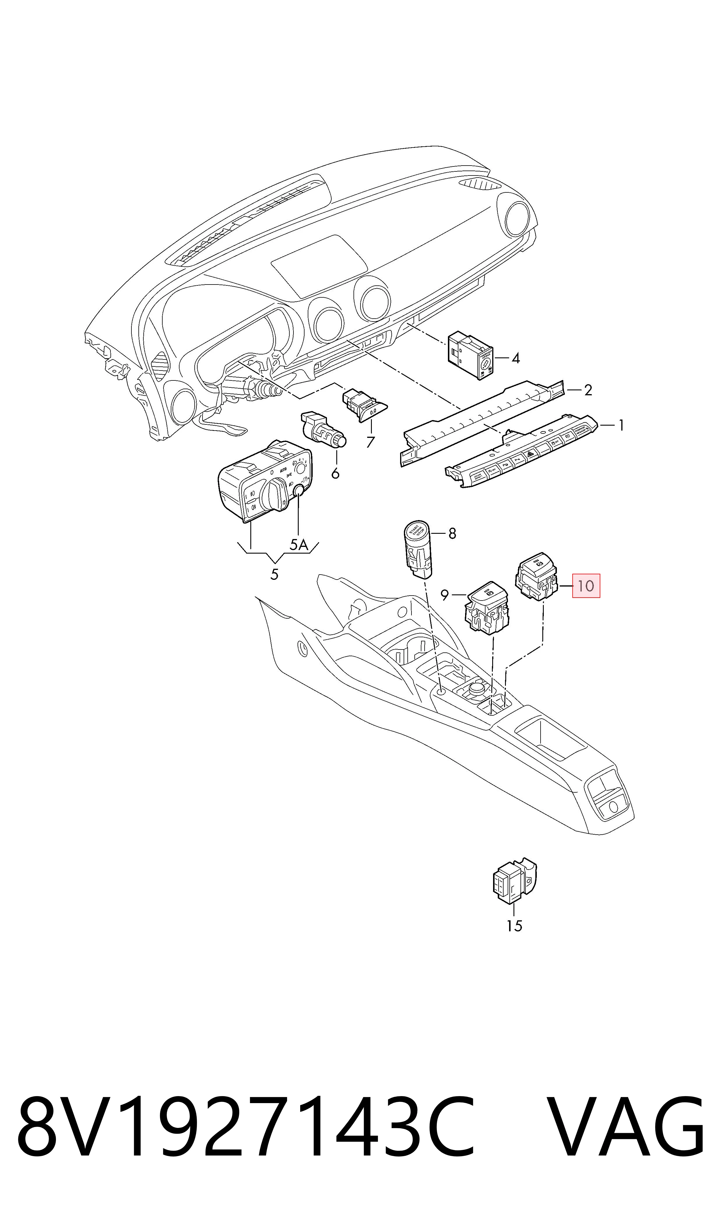  VAG 8V1927143C ціна, від 84.30 USD