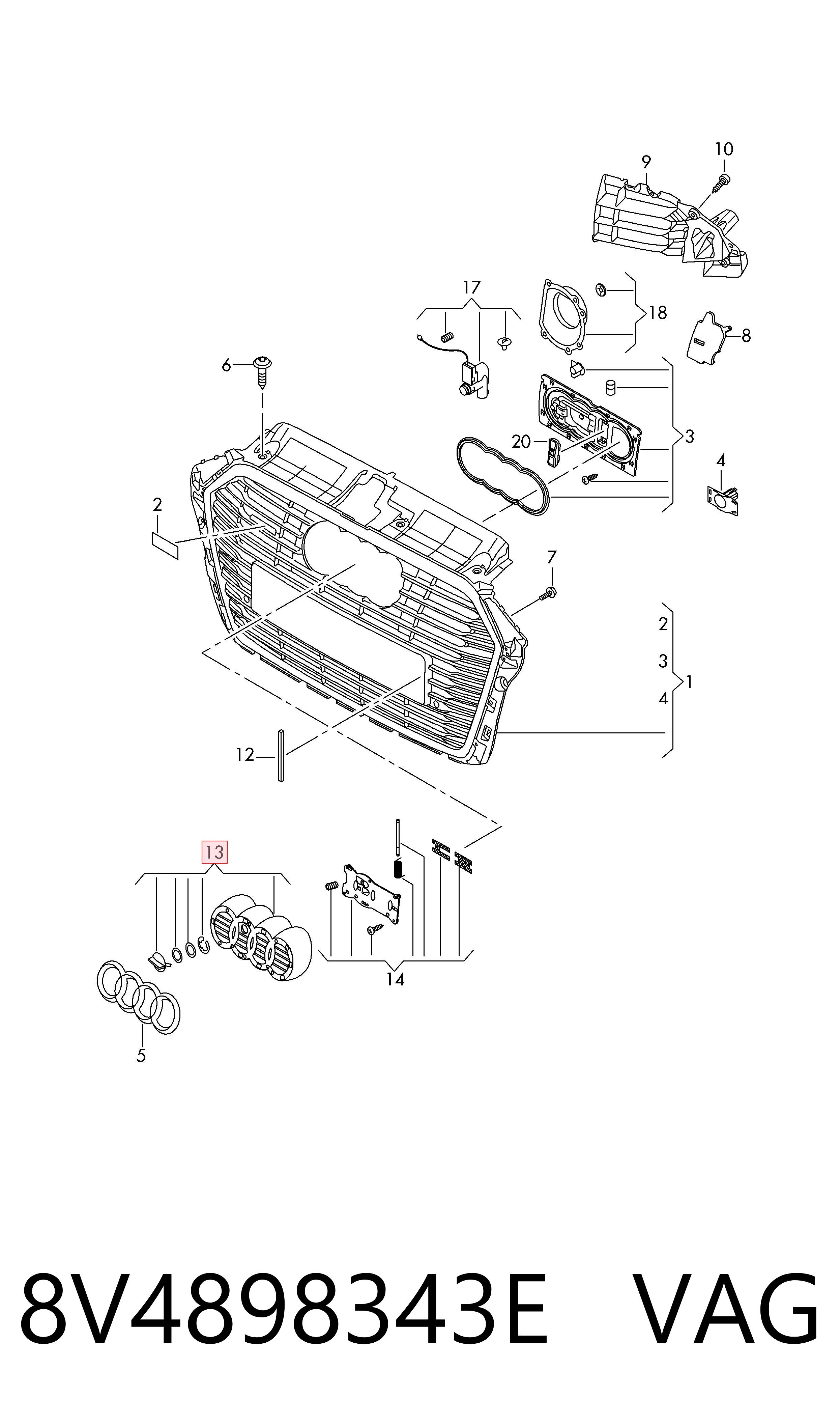  VAG 8V4898343E ціна, від 88.02 USD