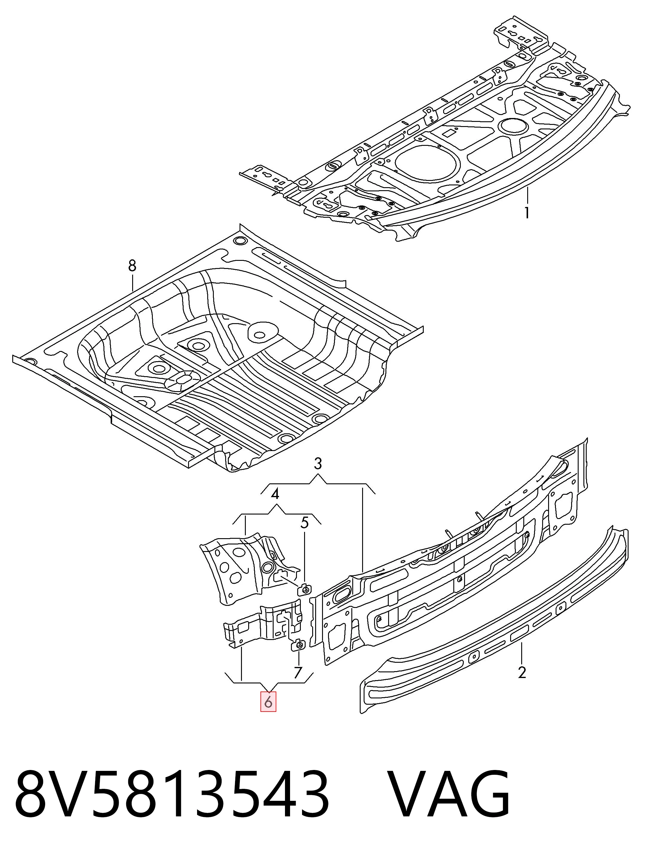  VAG 8V5813543 ціна, від 38.89 USD