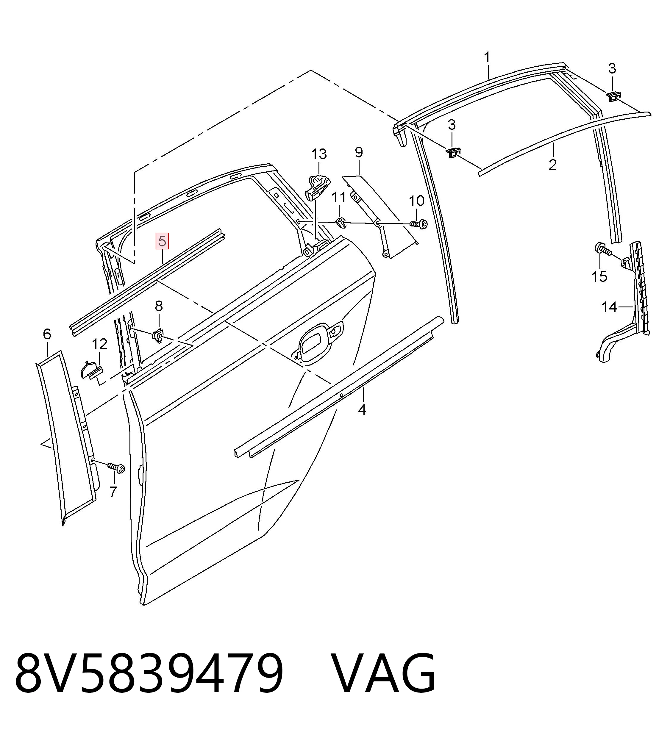  VAG 8V5839479 ціна, від 3.17 USD