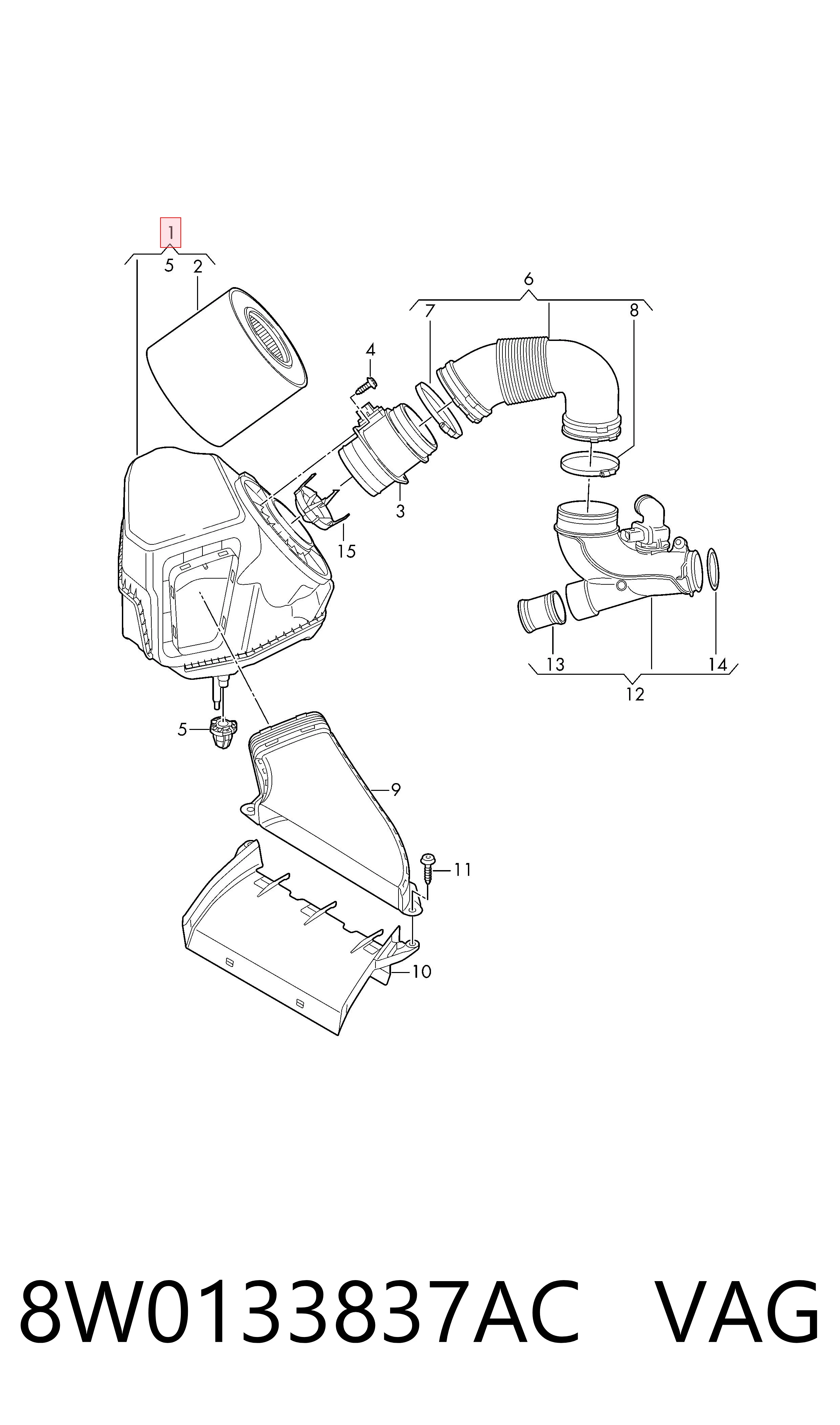 8W0133837AC VAG 