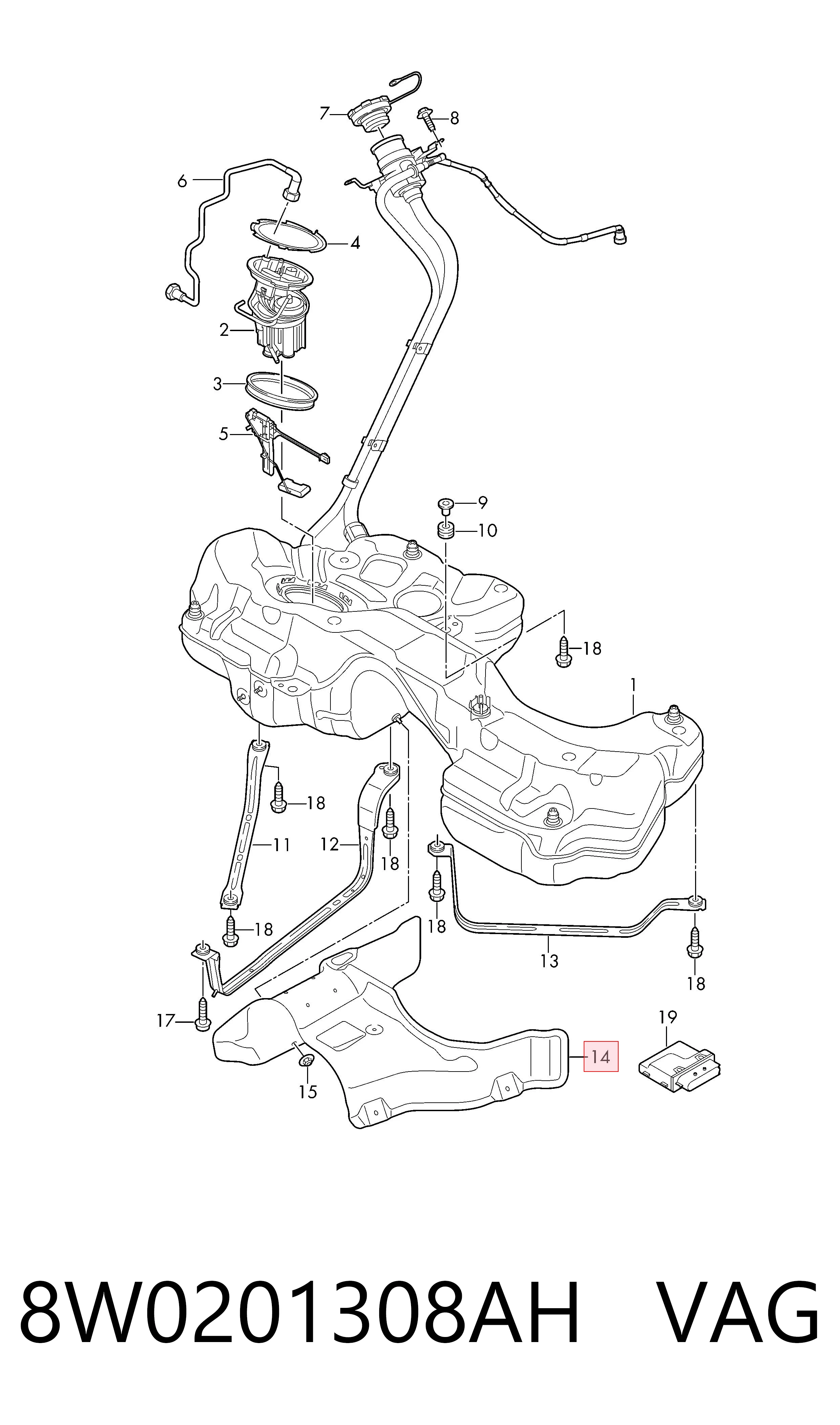 8W0201308AH VAG 