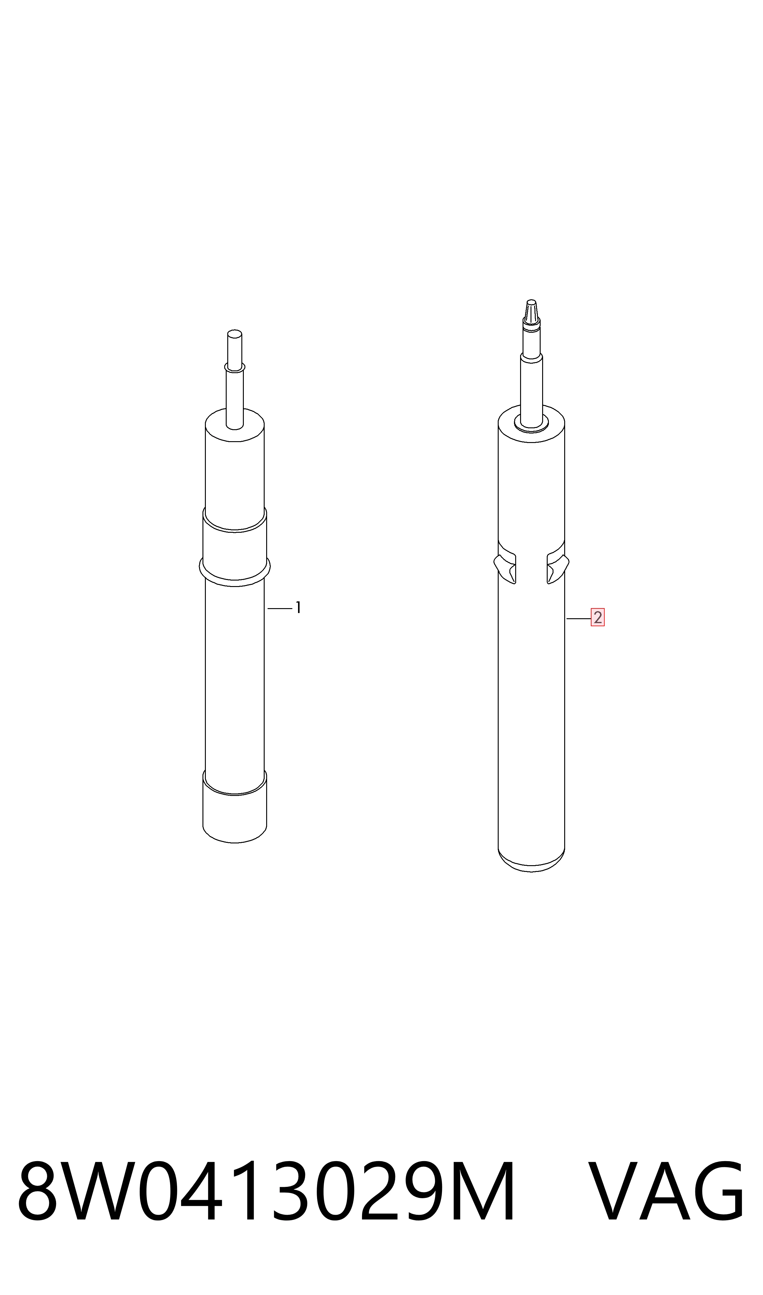 8W0413029M VAG Стійка передня