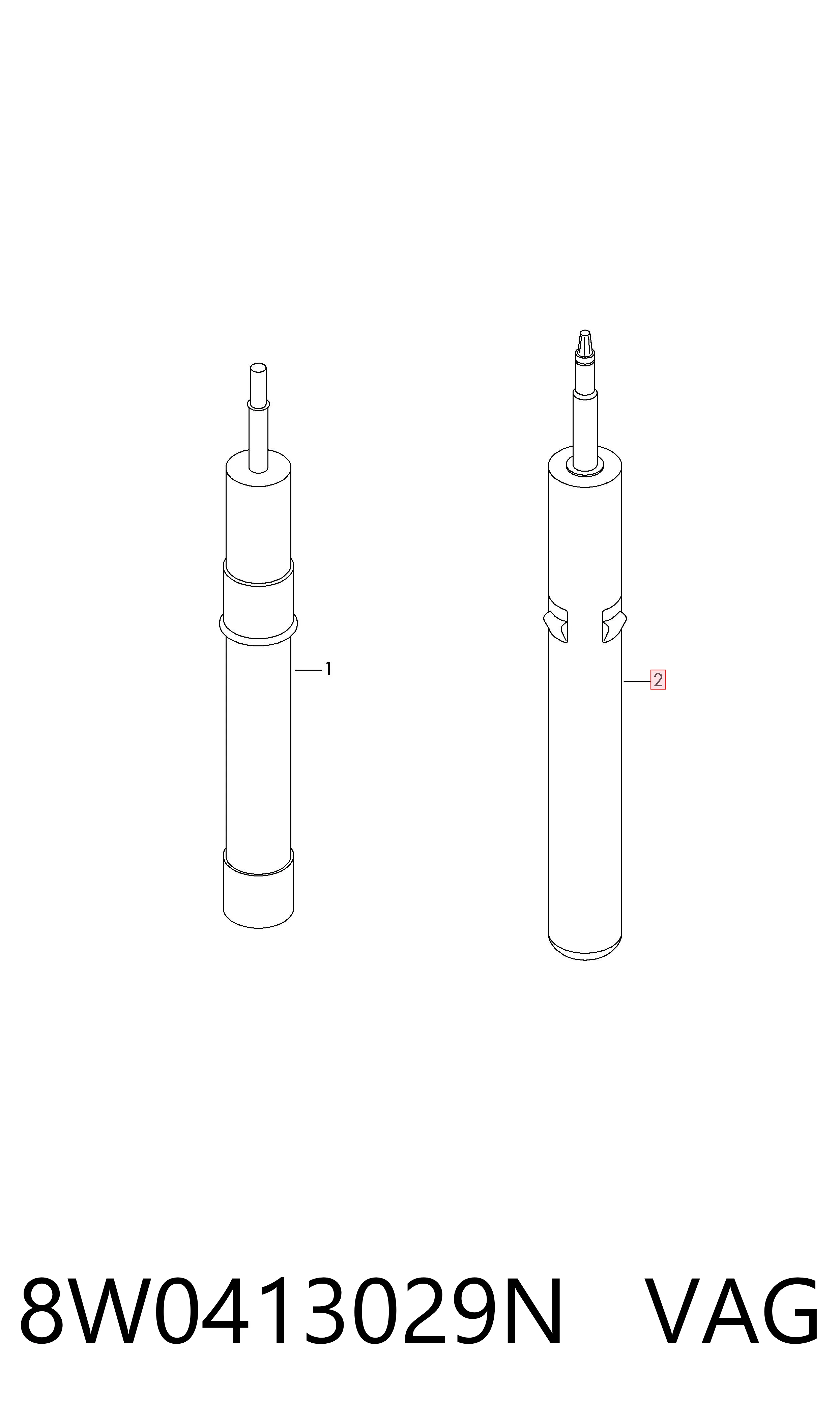 8W0413029N VAG Стійка передня
