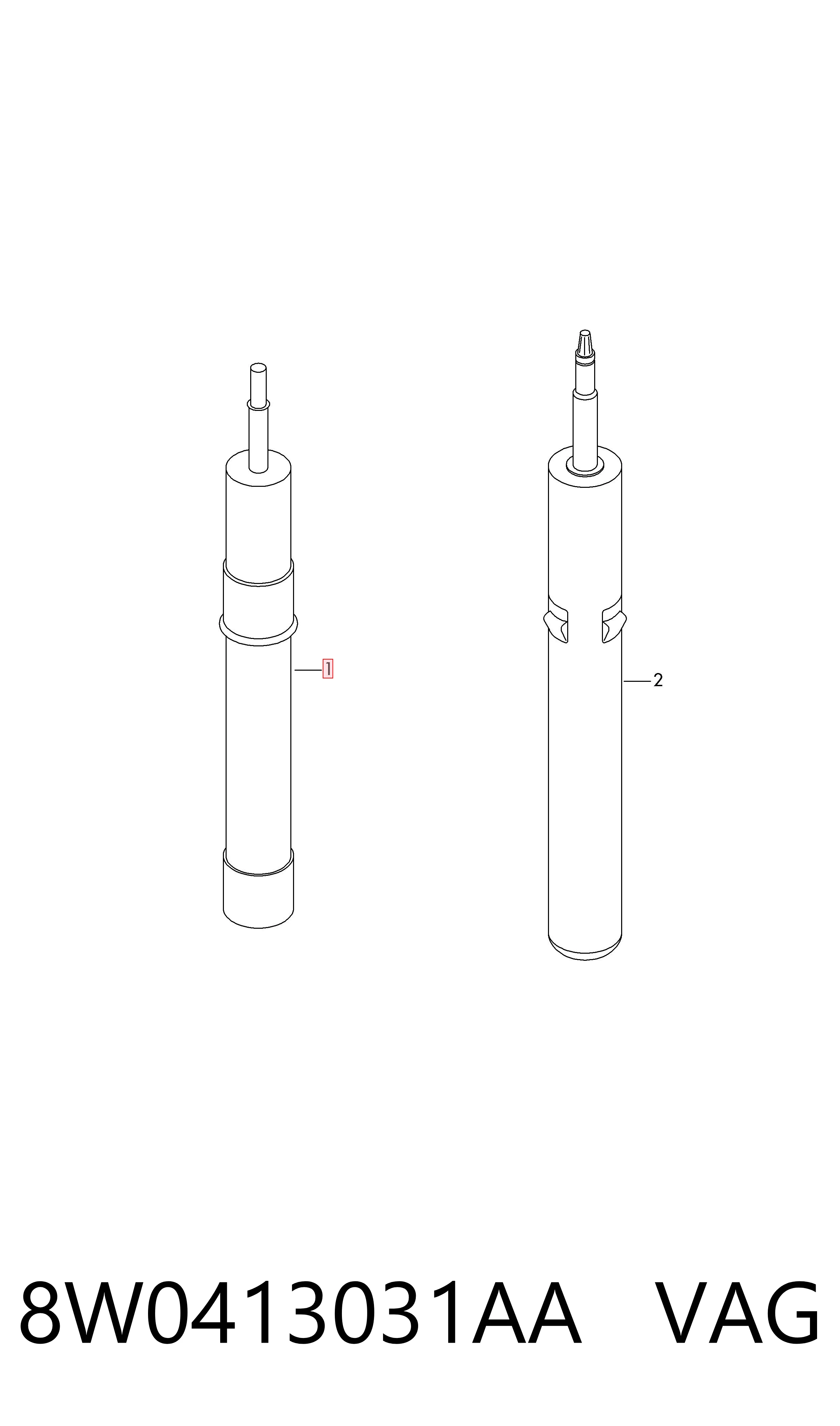 8W0413031AA VAG Стійка передня