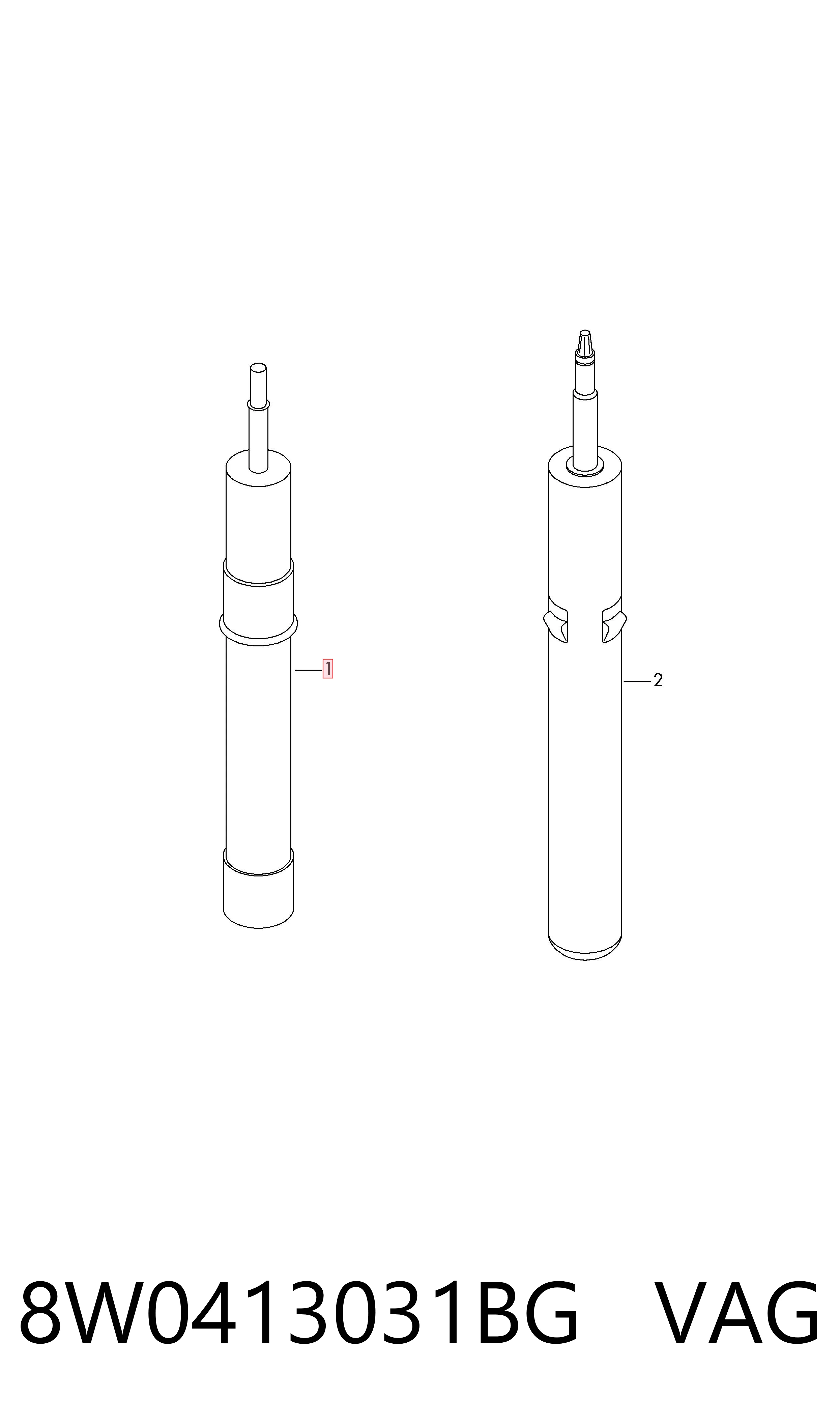 8W0413031BG VAG Стійка передня