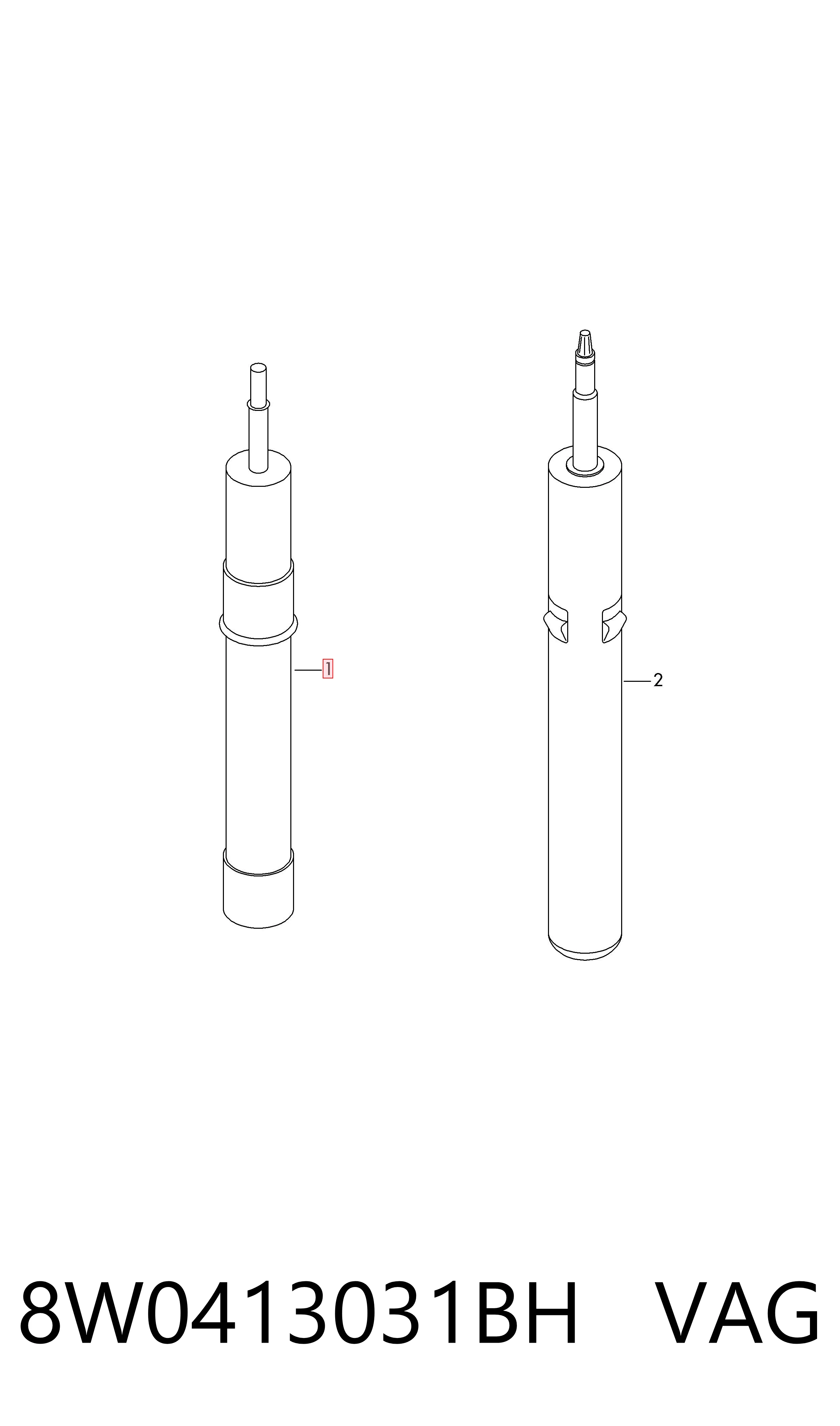 8W0413031BH VAG Стійка передня
