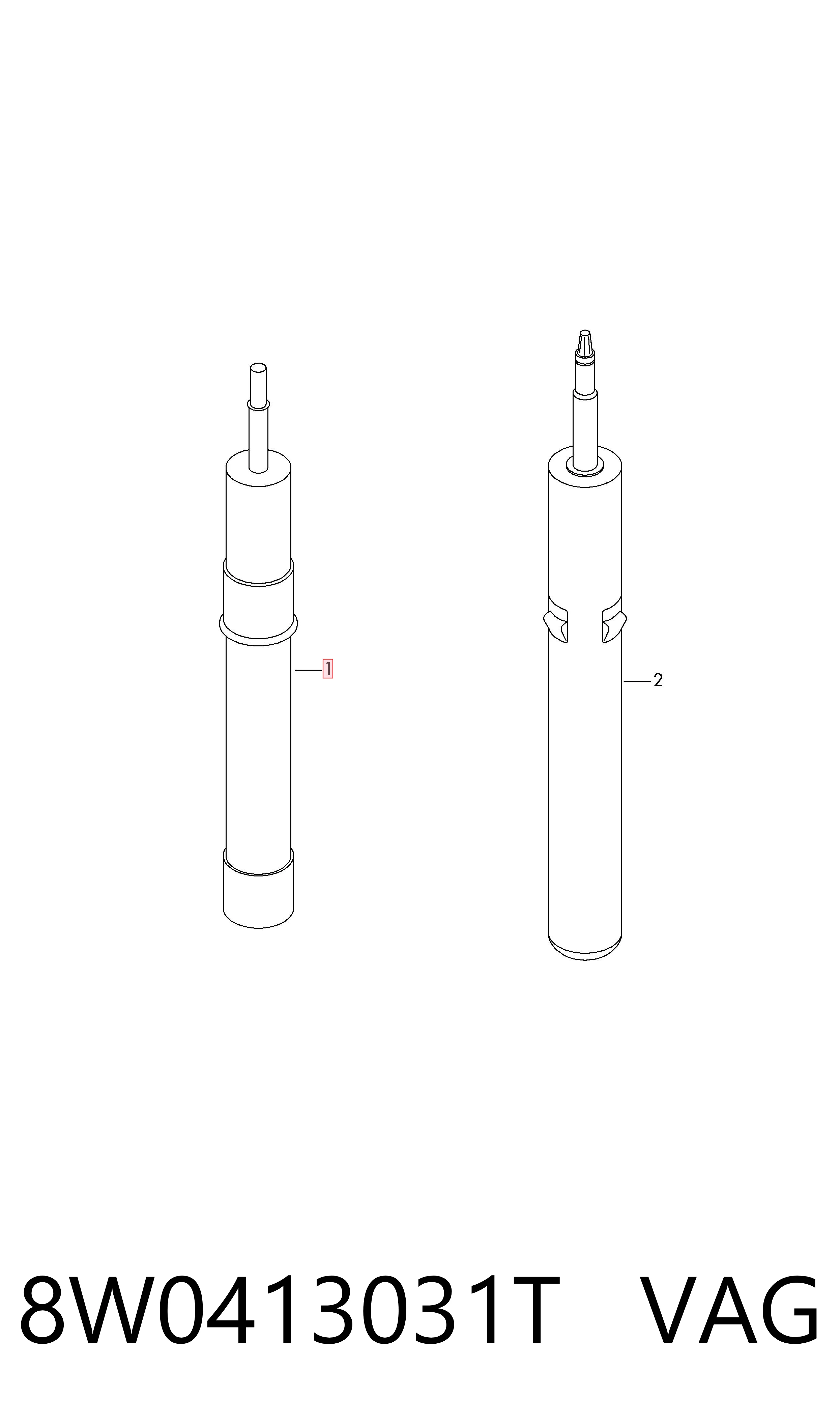 8W0413031T VAG Стійка передня