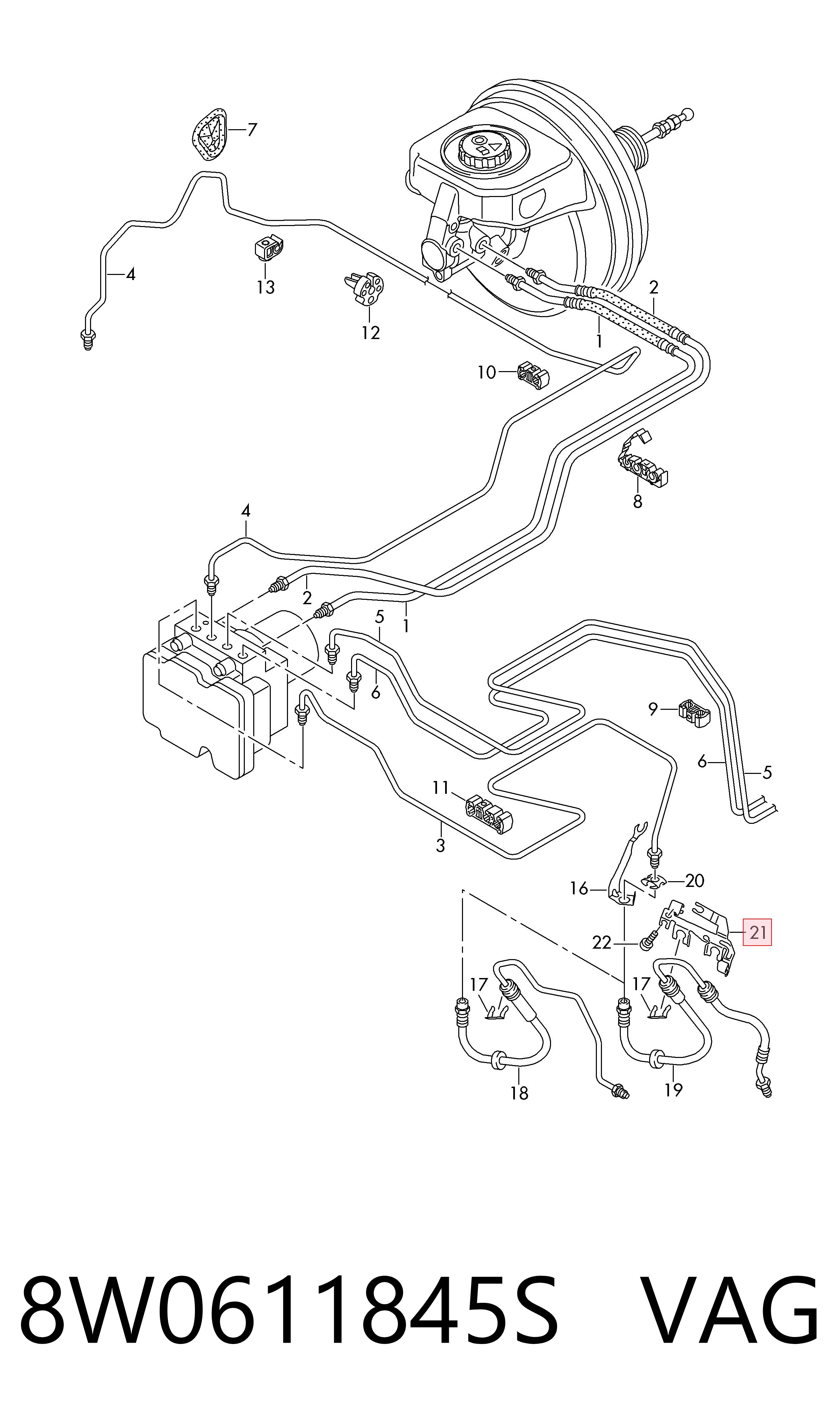 8W0611845S VAG 