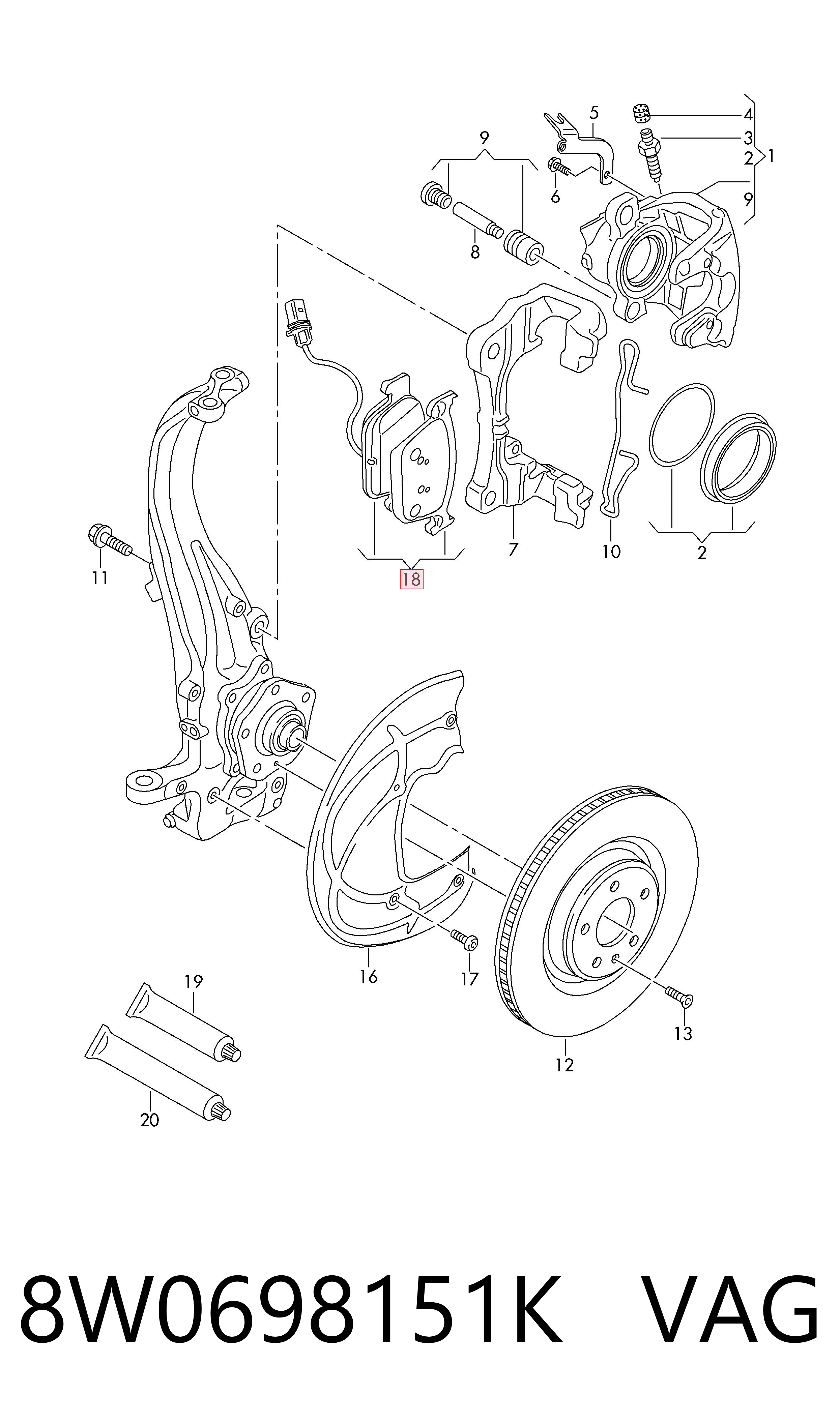 8W0698151K VAG