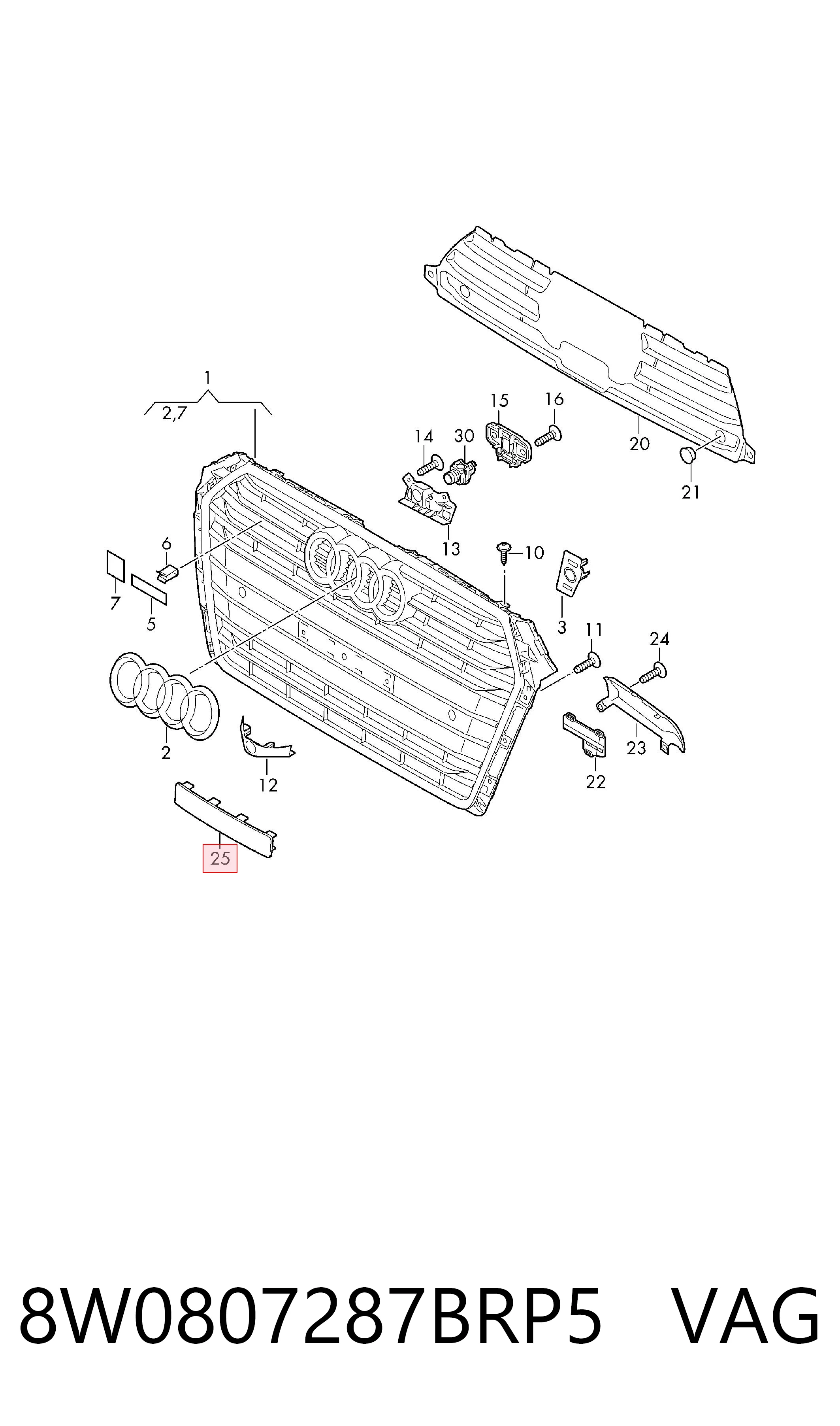 VAG 8W0807287BRP5 ціна, від 22.95 USD