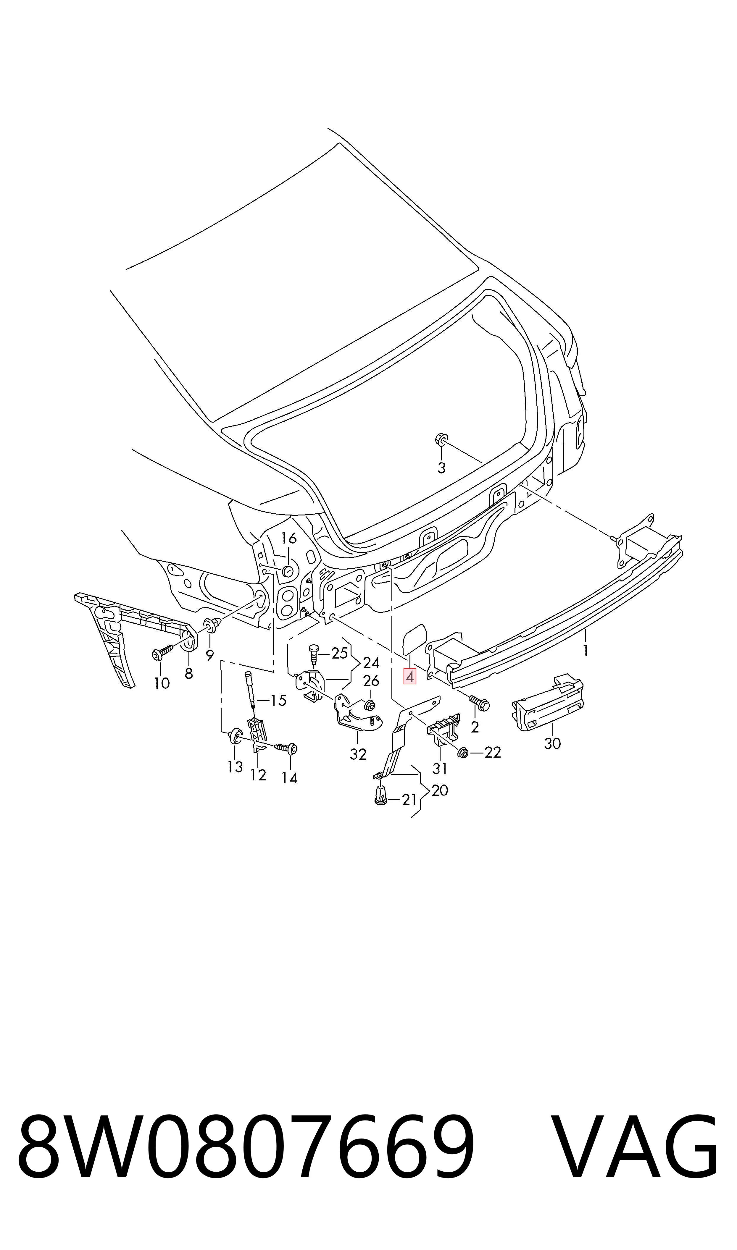  VAG 8W0807669 ціна, від 12.98 USD