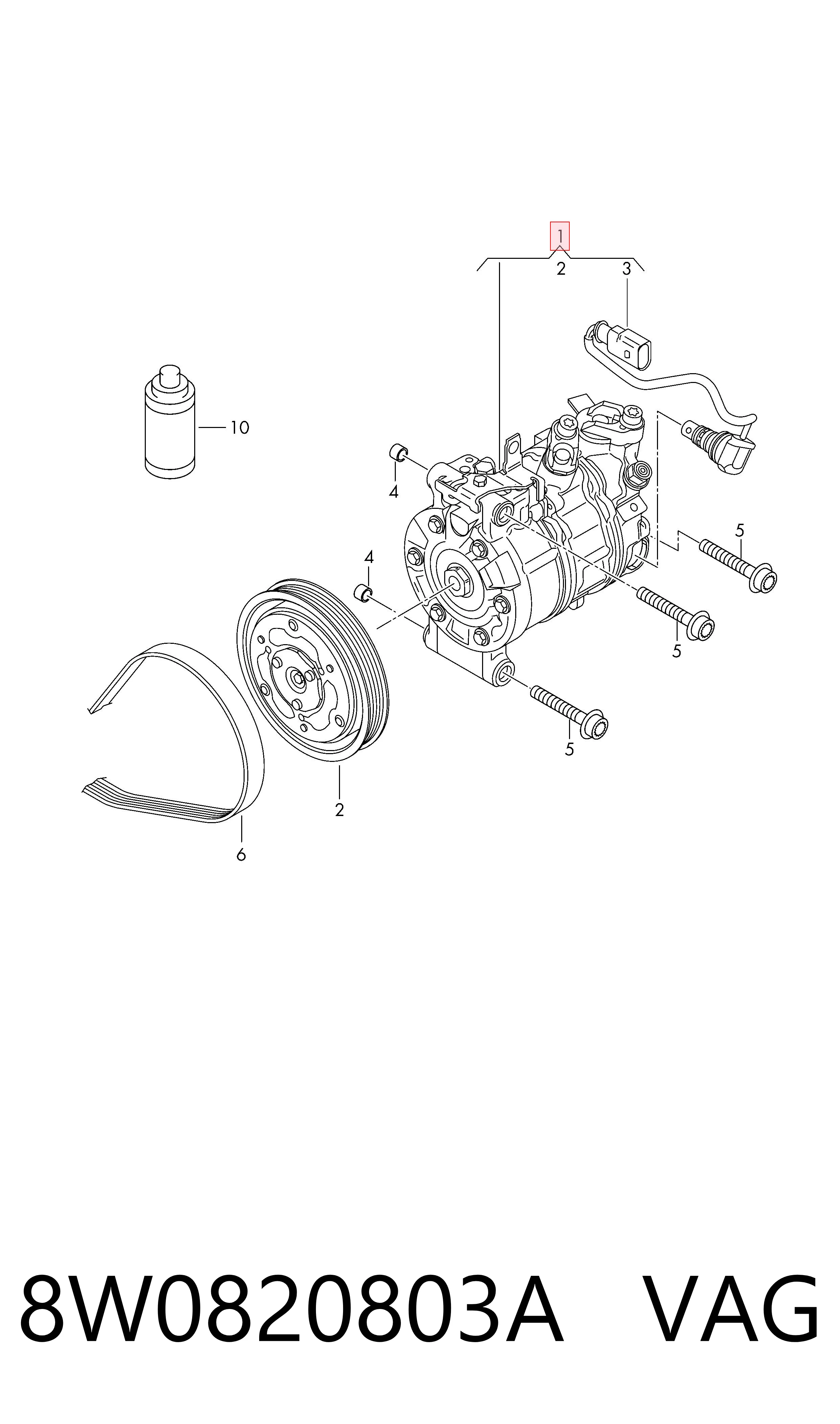 8W0820803A VAG Компресор холодоагенту