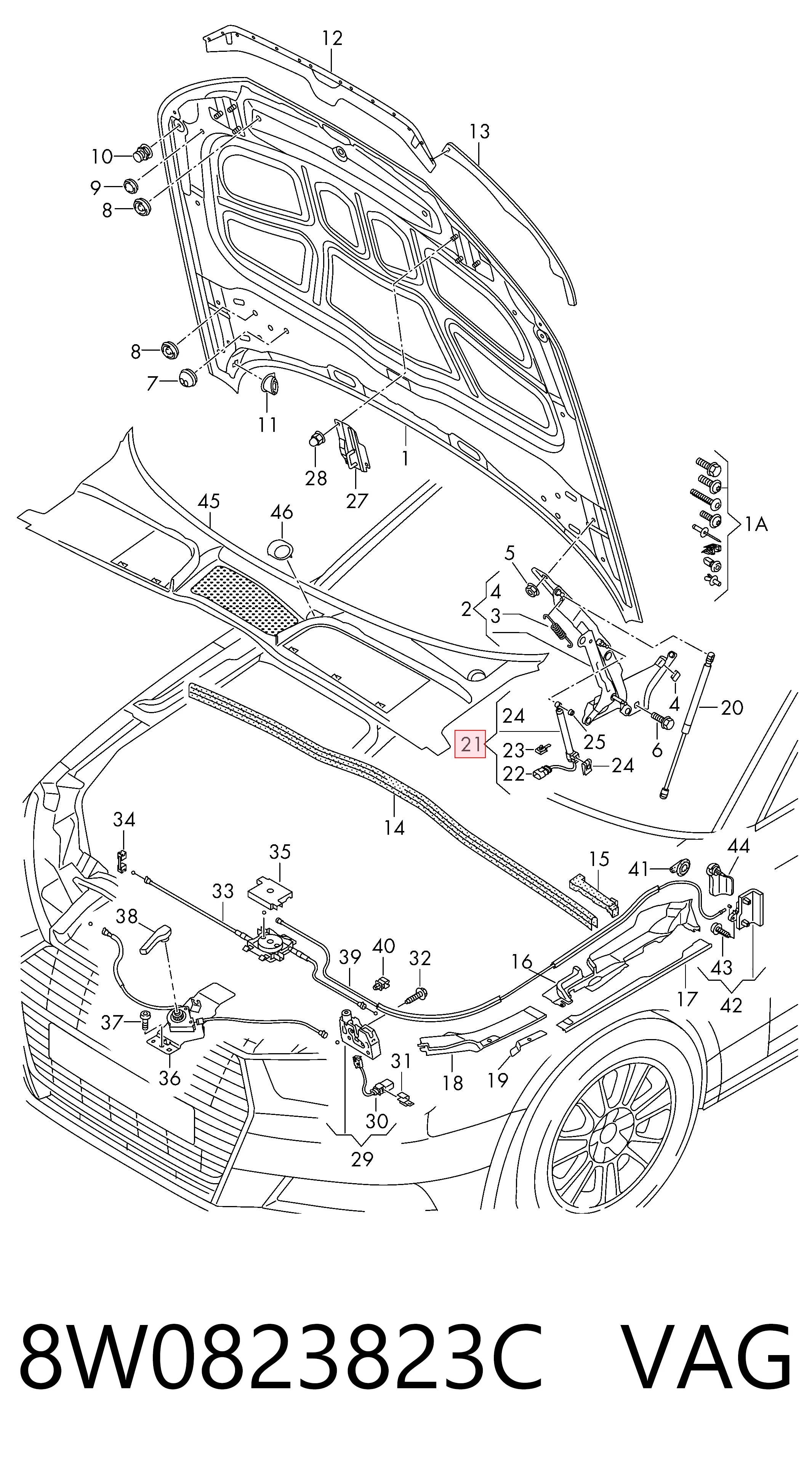  VAG 8W0823823C ціна, від 101.35 USD