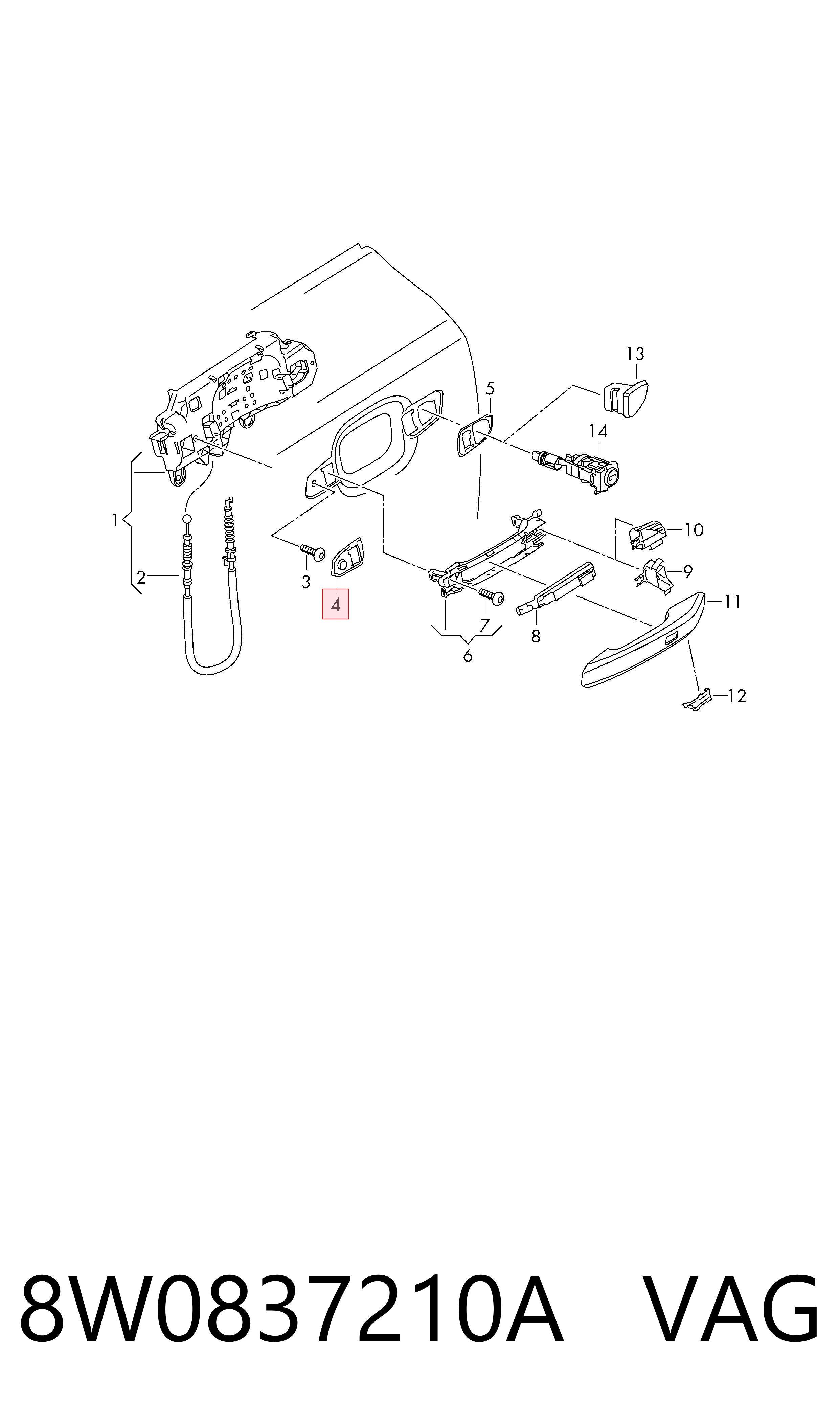  VAG 8W0837210A ціна, від 2.28 USD