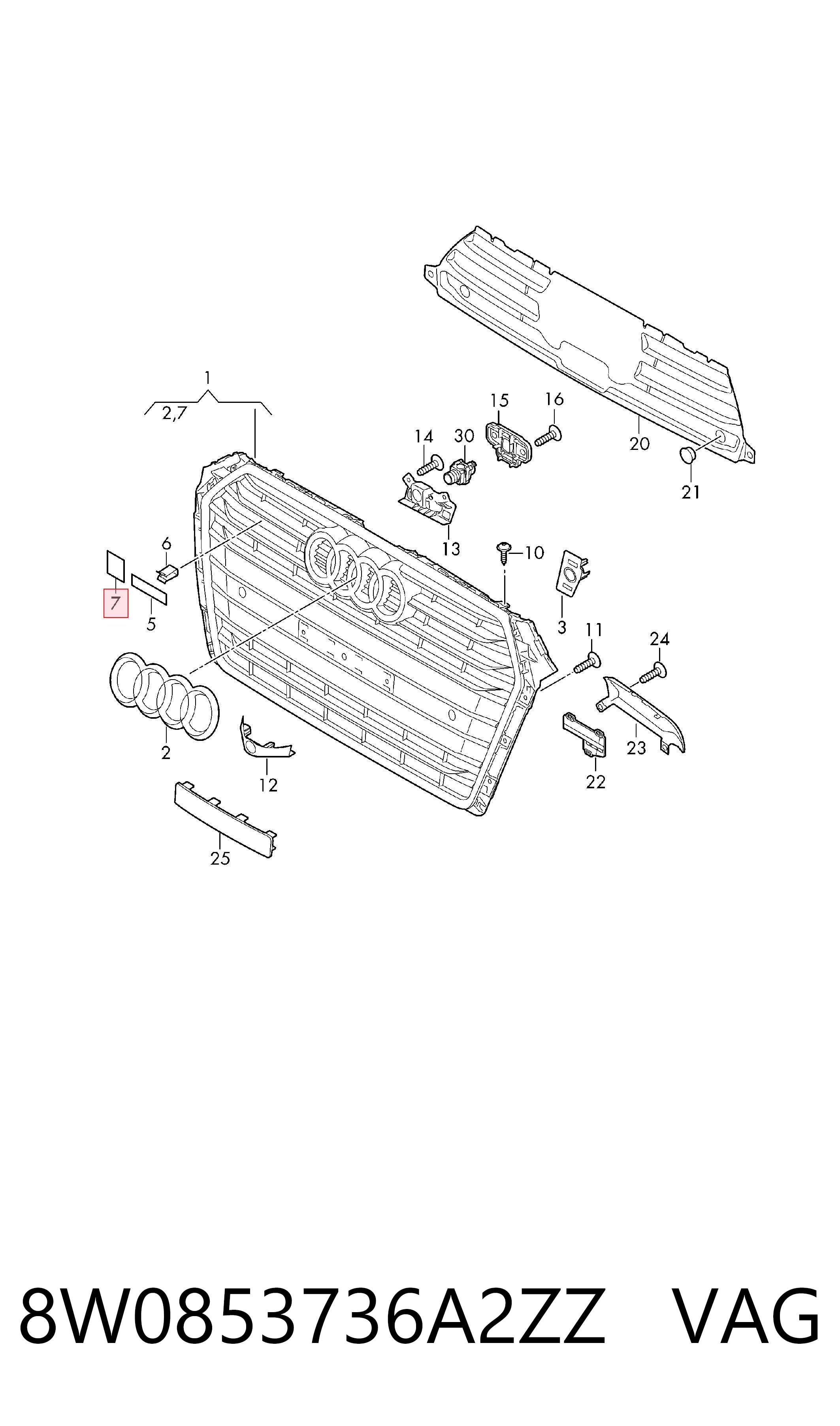 8W0853736A2ZZ VAG 