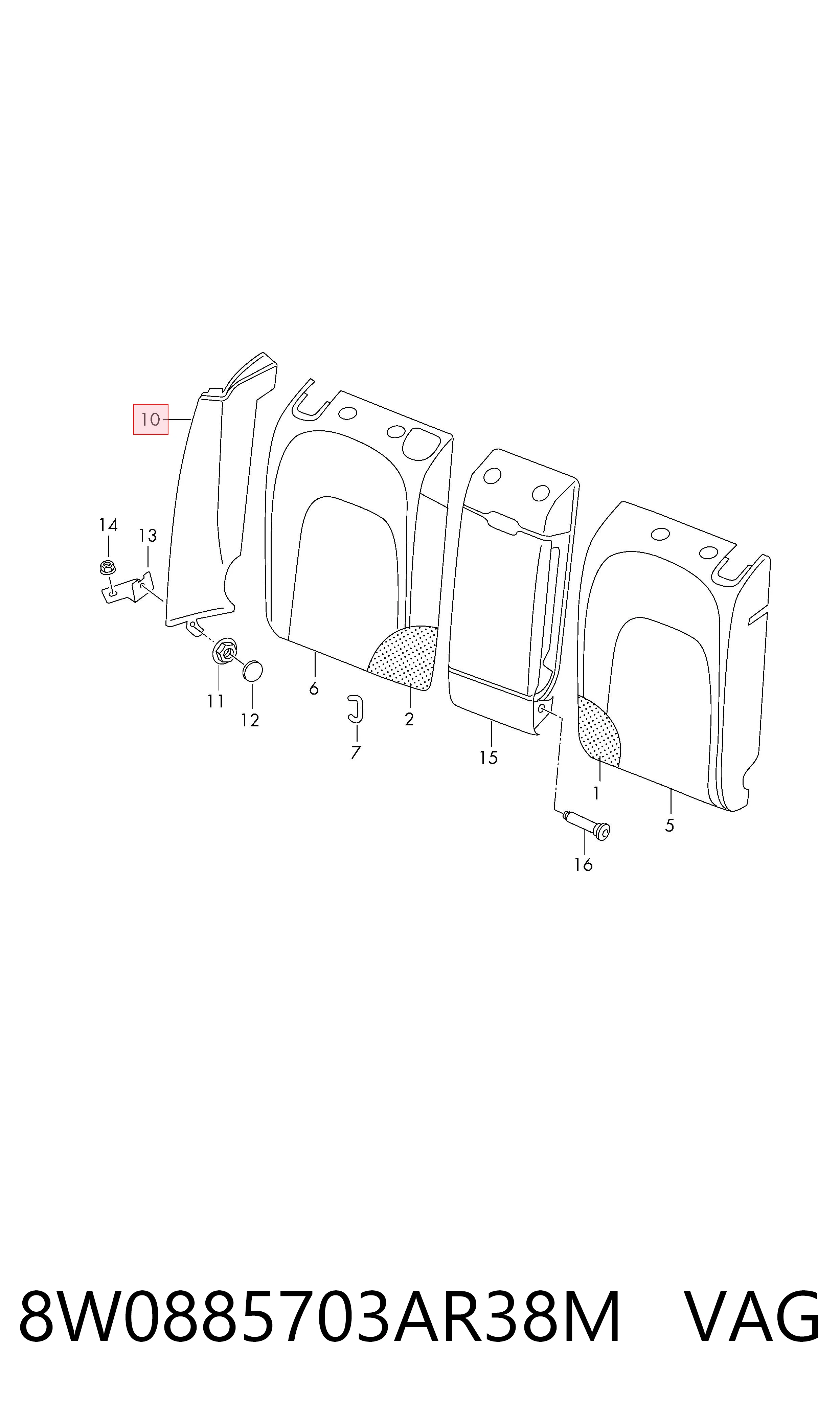 8W0885703AR38M VAG 