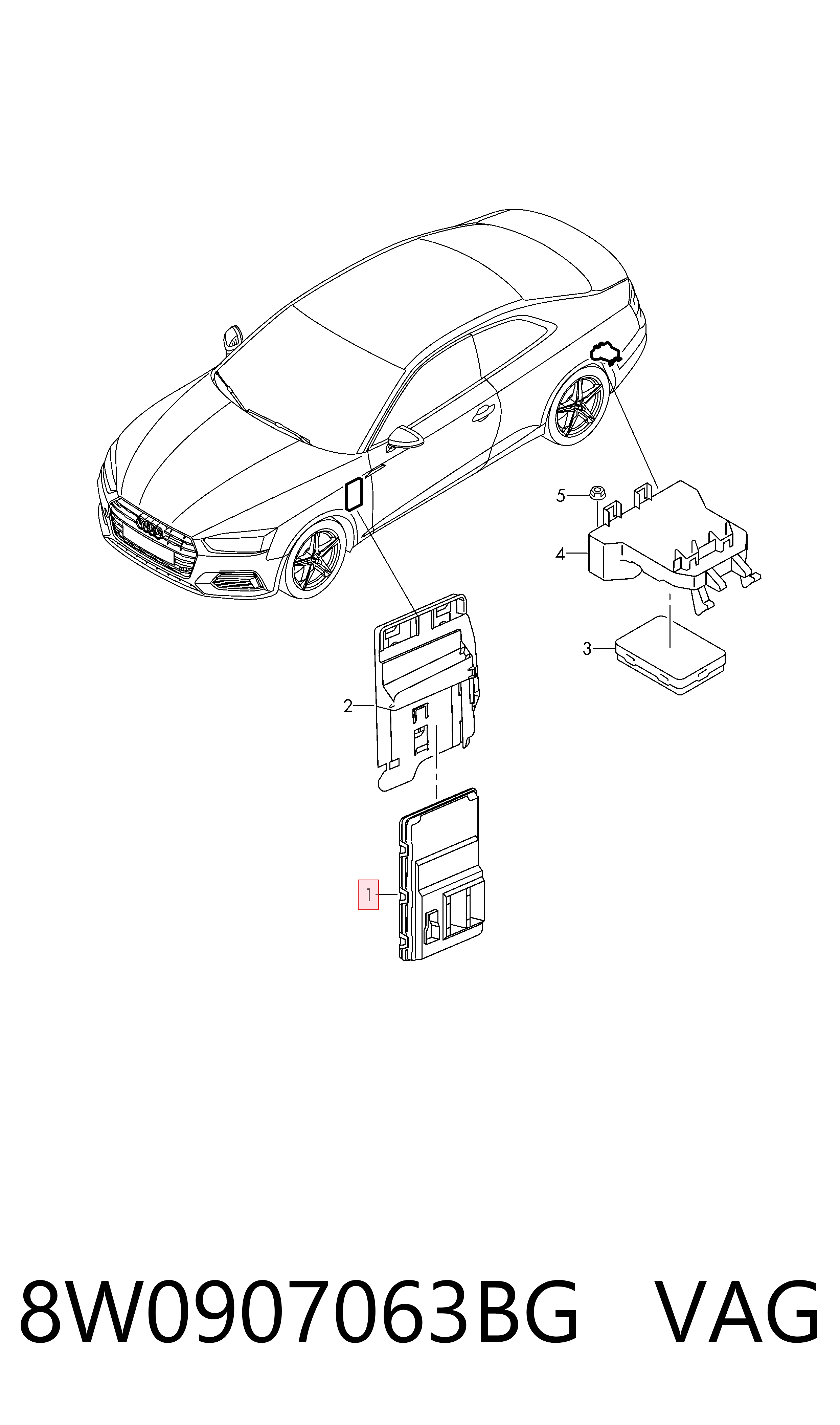 8W0907063BG Bentley Модуль керування (ЕБУ) бортової мережі