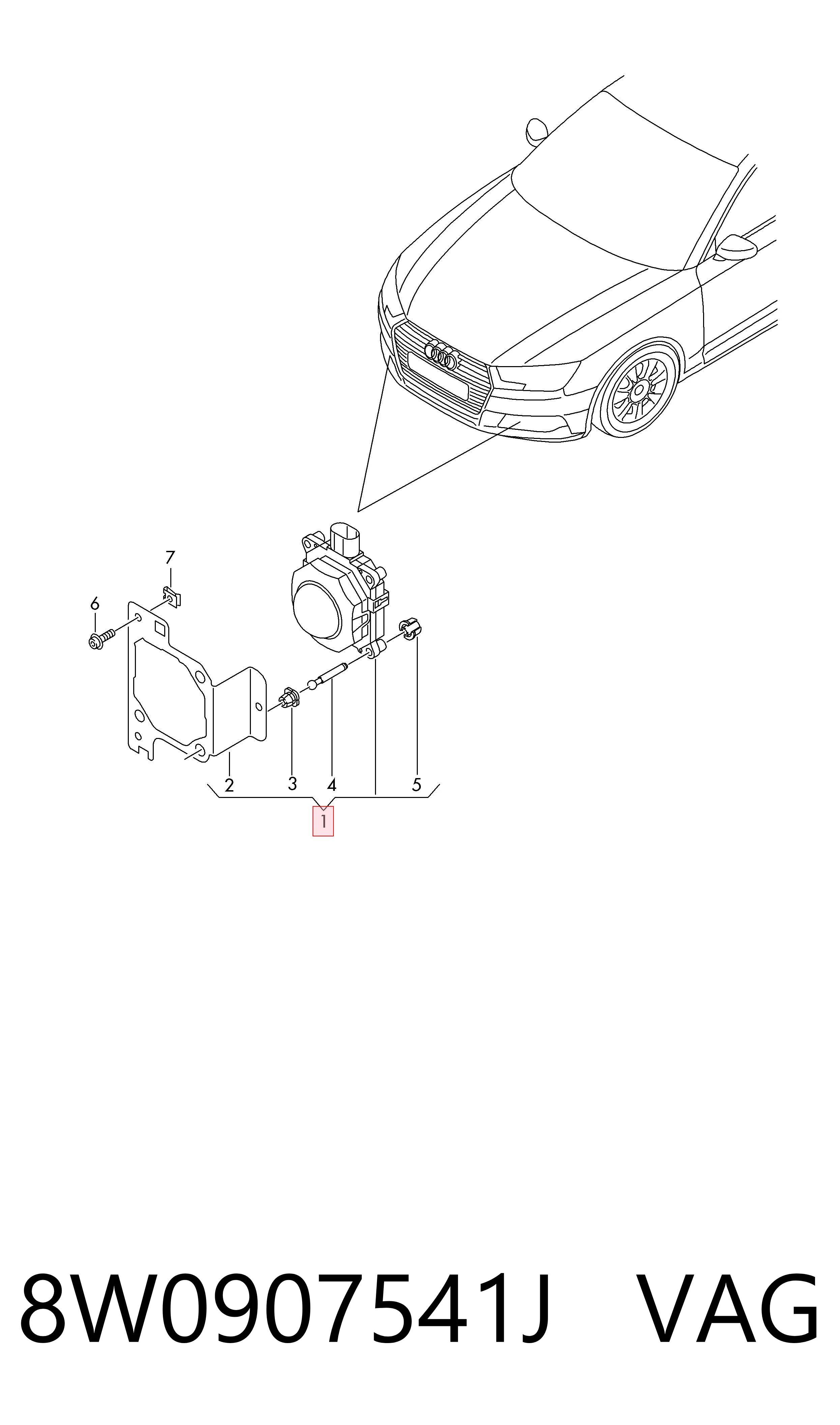  VAG 8W0907541J ціна, від 381.35 USD